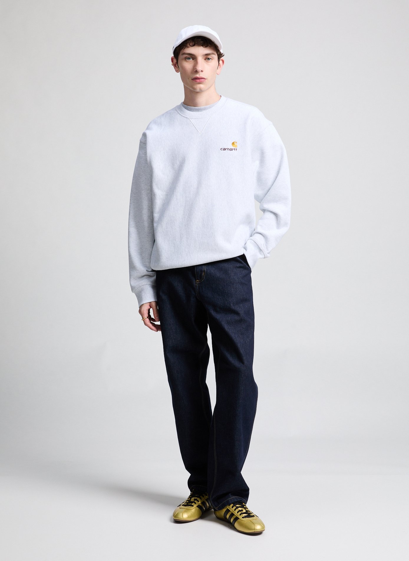 Sweatshirt à col rond en coton mélangé CARHARTT WIP Gris