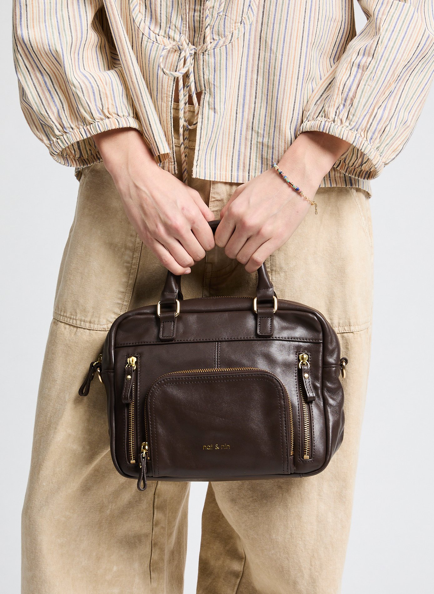 Mini Macy Bag NAT & NIN Brown