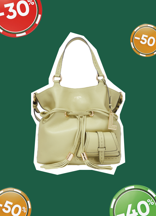JACKPOT ! LES PÉPITES À RAFLER EN MAGASIN SAC LANCEL sac-seau en cuir de vachette grainé Lancel
