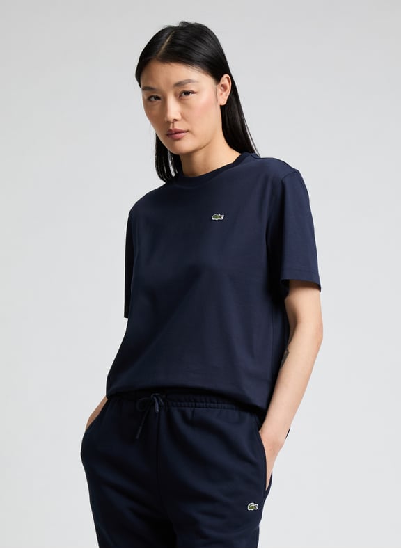 Classic Cotton T-Shirt Blue by LACOSTE LACOSTE Classic Cotton T-Shirt Blue