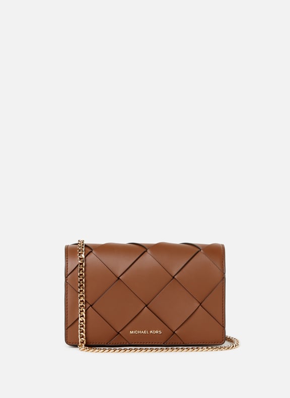 Braided leather shoulder bag Brown by MICHAEL KORS MICHAEL KORS Braided leather shoulder bag Brown