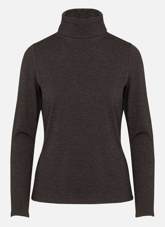Tee-shirt col roulé en coton mélangé ferguie bis Gris by MAISON 123 MAISON 123 Tee-shirt col roulé en coton mélangé ferguie bis Gris