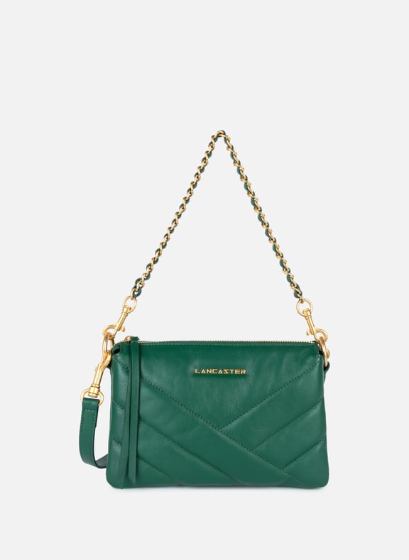 Petite pochette - soft matelassé Vert by LANCASTER LANCASTER Petite pochette - soft matelassé Vert