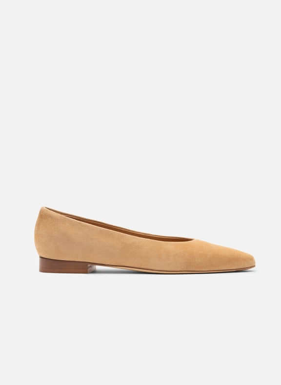 Ballerines estrella en chevre velours Marron by PARALLELE PARALLELE Ballerines estrella en chevre velours Marron