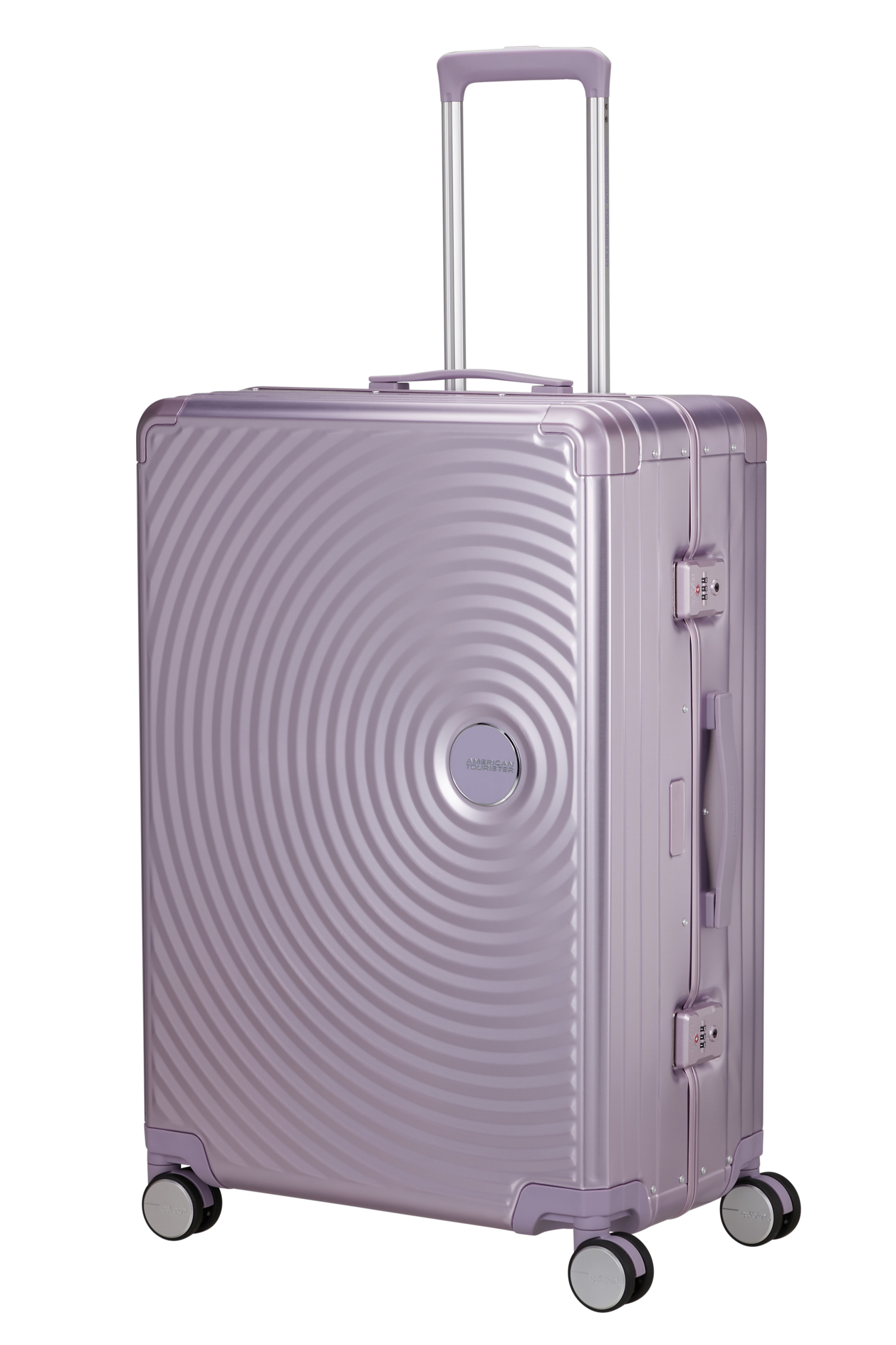 Soundbox alu valise 4 roues taille l AMERICAN TOURISTER Violet