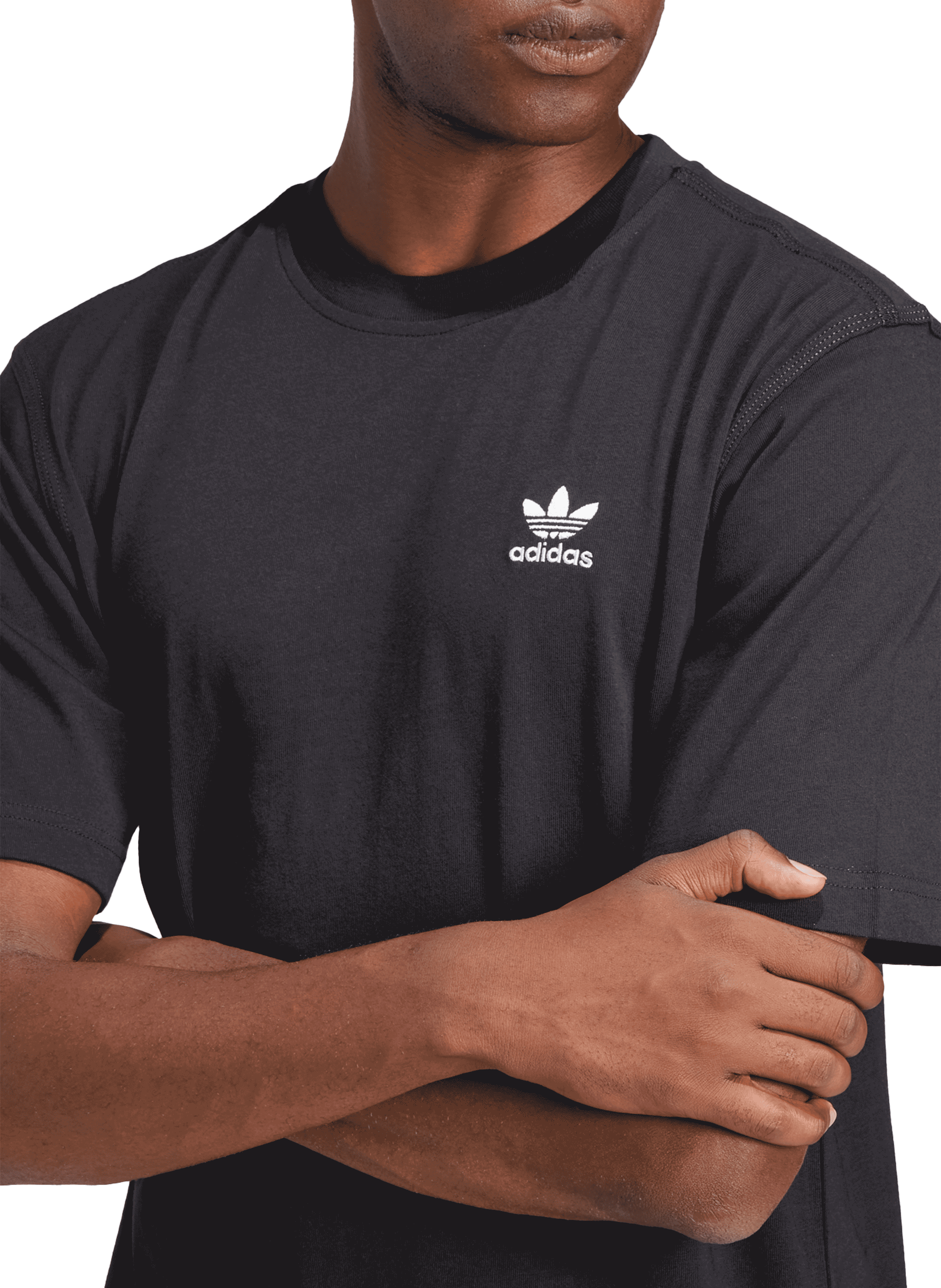 Cotton T-shirt with logo ADIDAS Black
