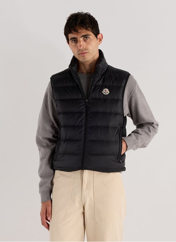 Sleeveless Puffer Jacket Black by MONCLER MONCLER Sleeveless Puffer Jacket Black