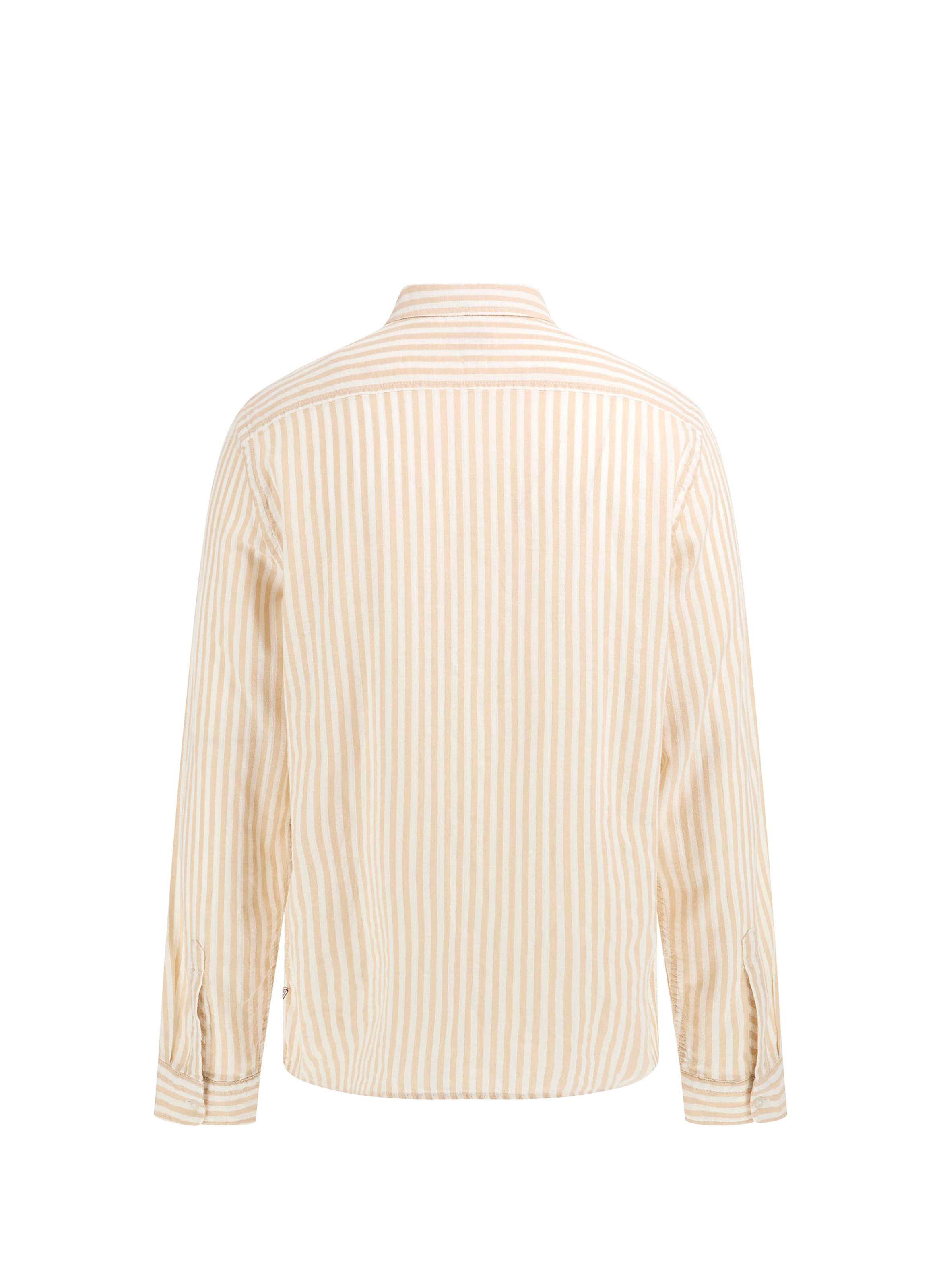 Chemise rayé en coton mélangé GUESS Beige