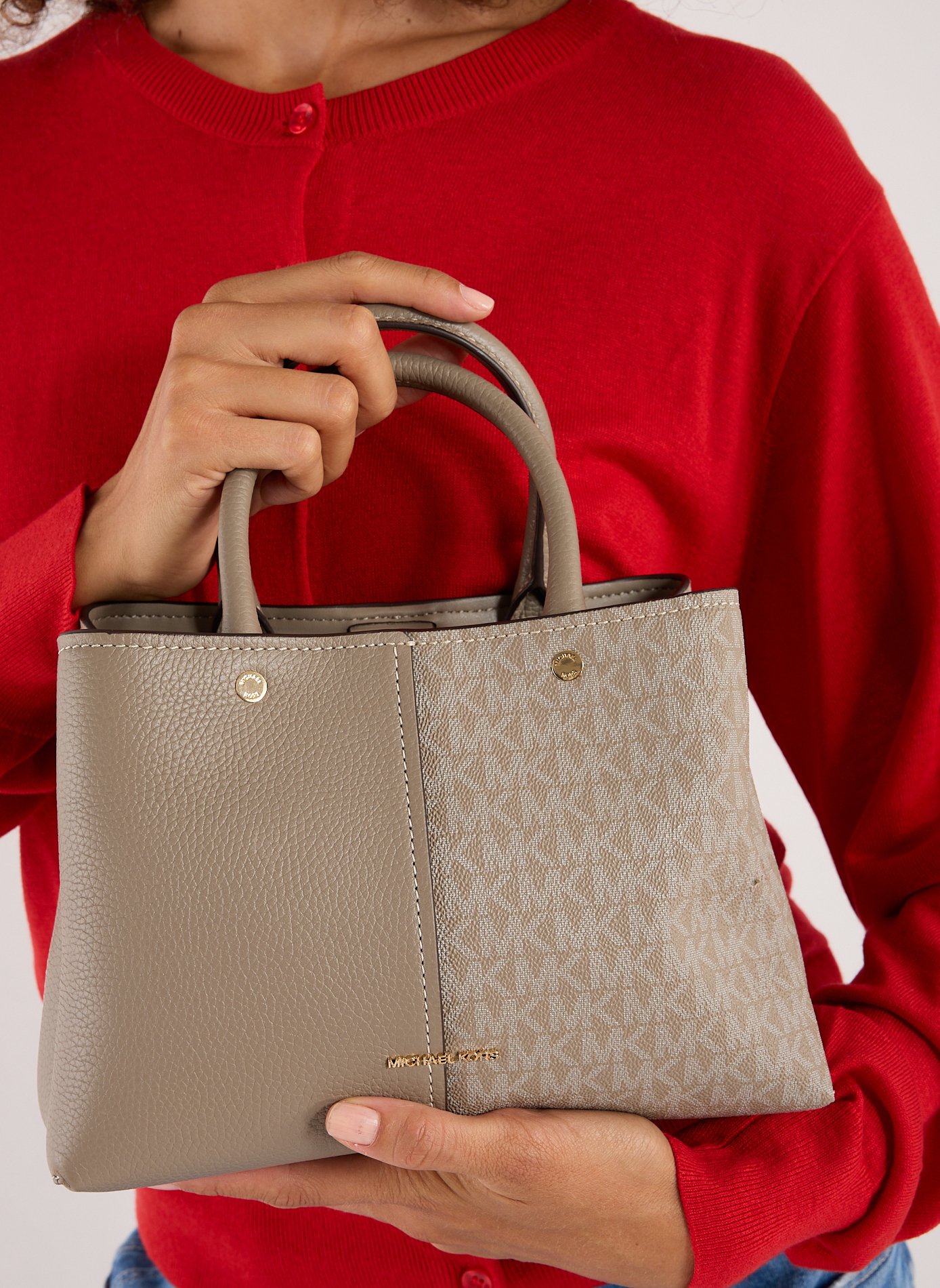 Flora signature logo handbag MICHAEL KORS Beige