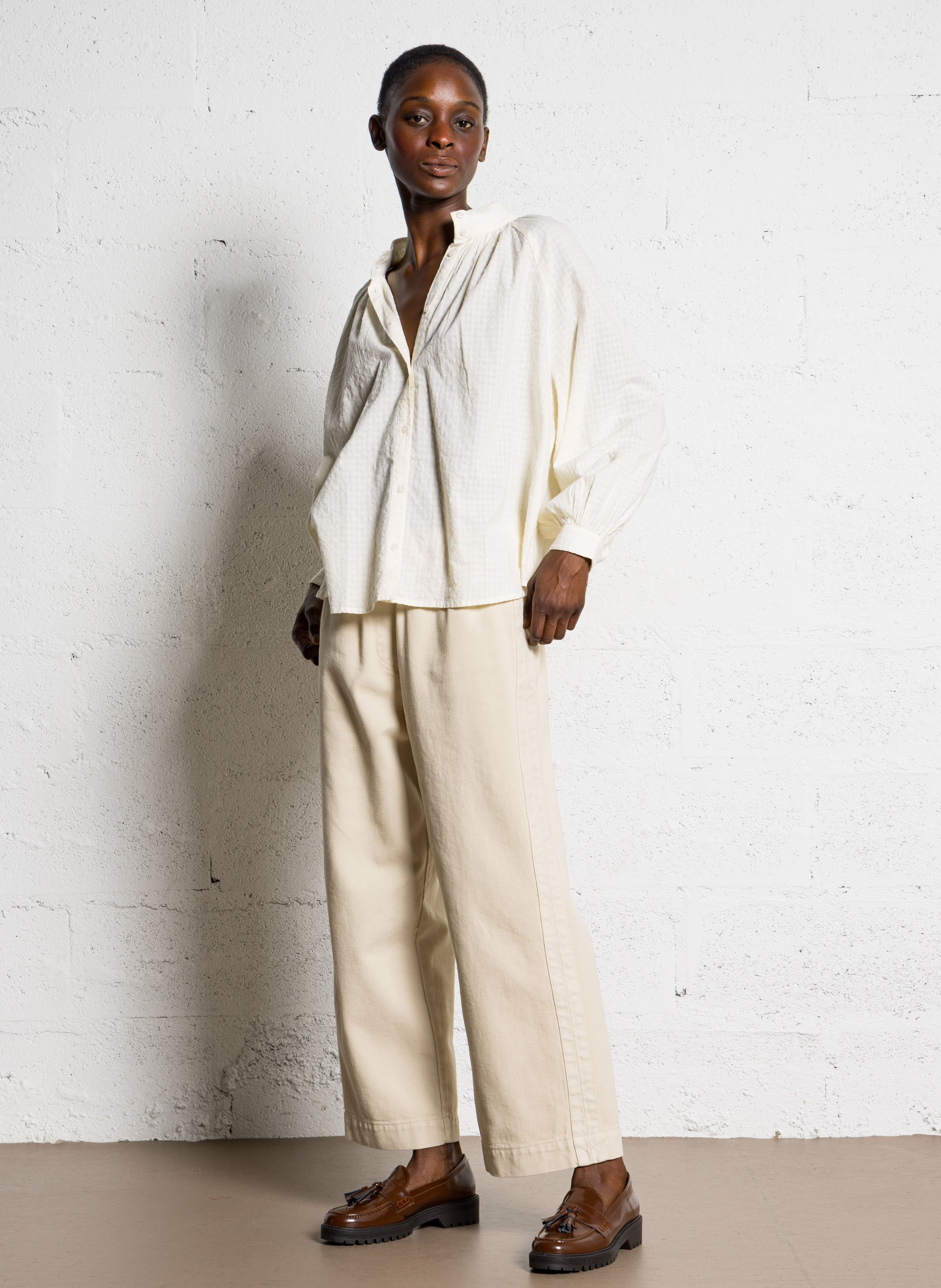 Mocassins en cuir valentin MAISON 123 Beige