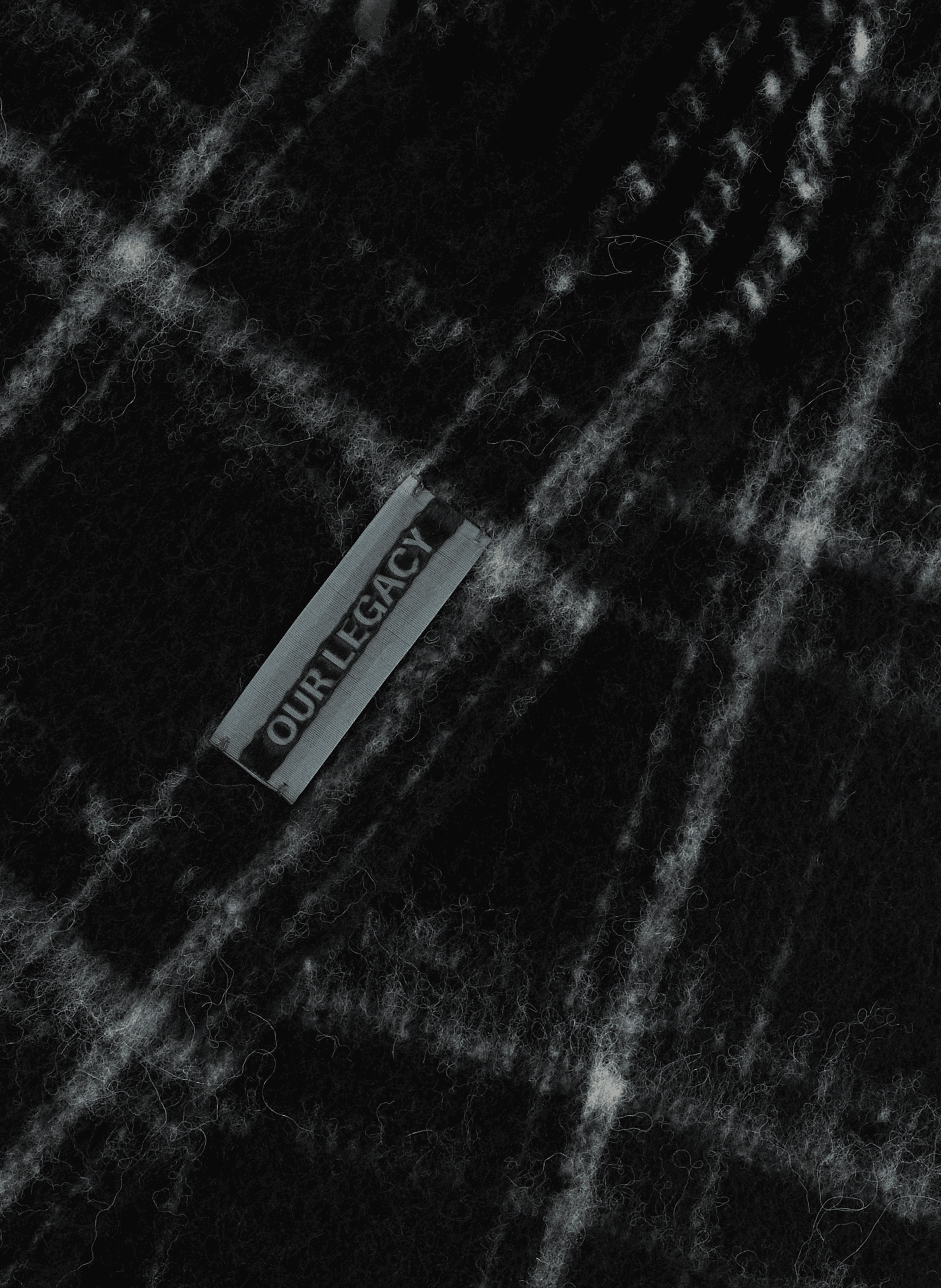 Echarpe en alpaga mélangé OUR LEGACY Noir