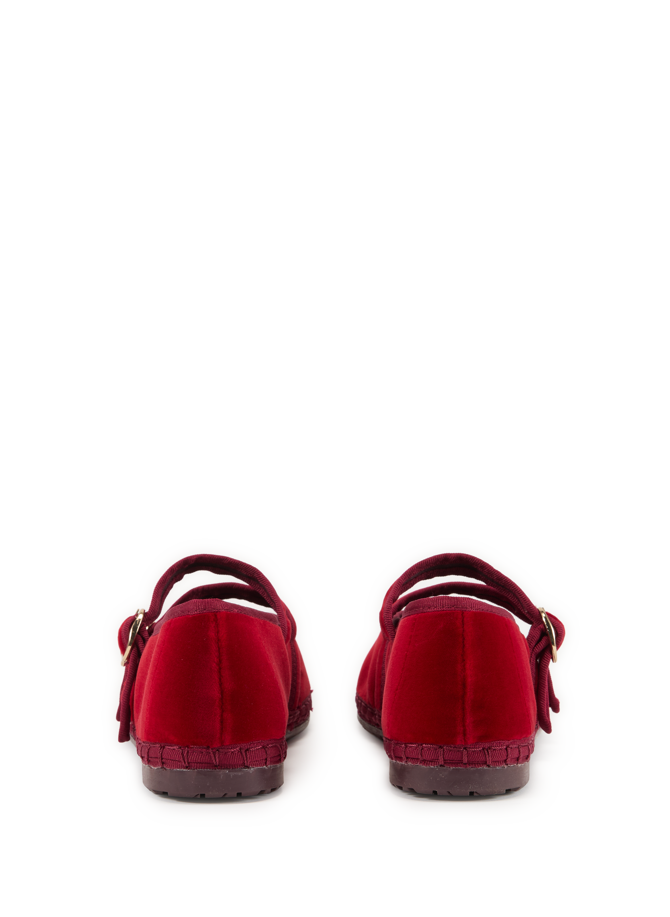 Ballerines double bride en coton mélangé FLABELUS Rouge
