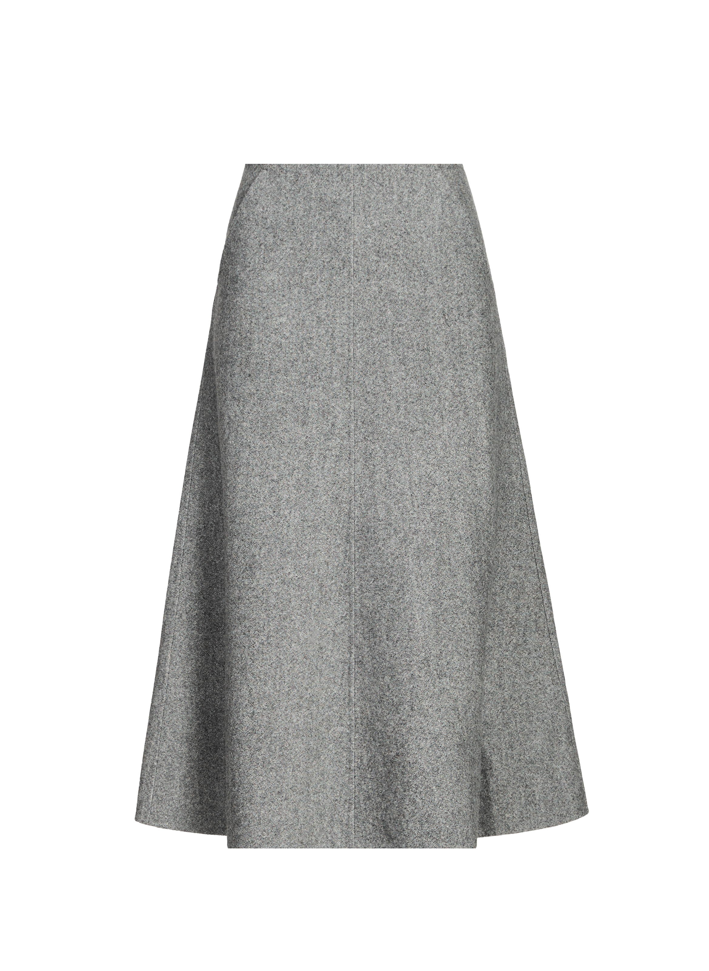 R2W Midi wool and cashmere blend skirt Grey