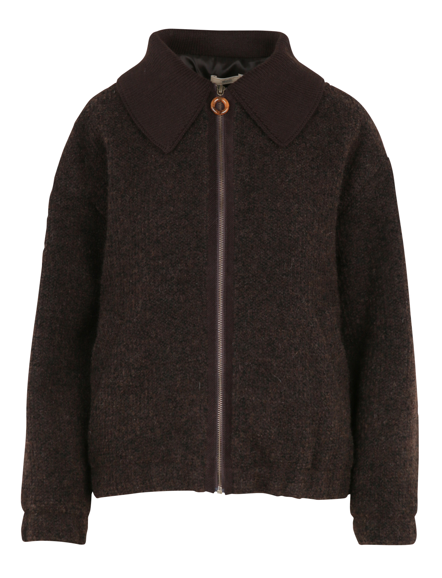 Veste en maille oversize col classique heavenly SESSUN Marron