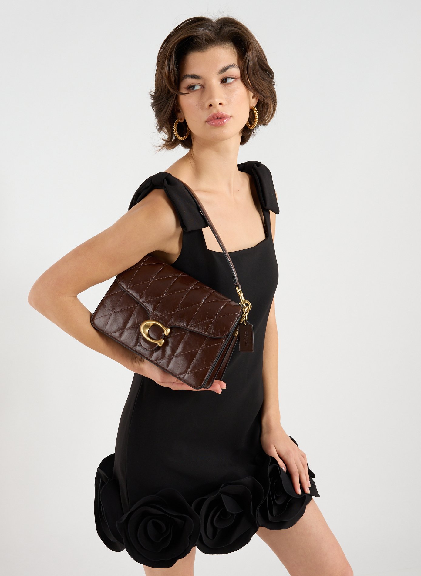 Sac à bandoulière Tabby COACH Marron