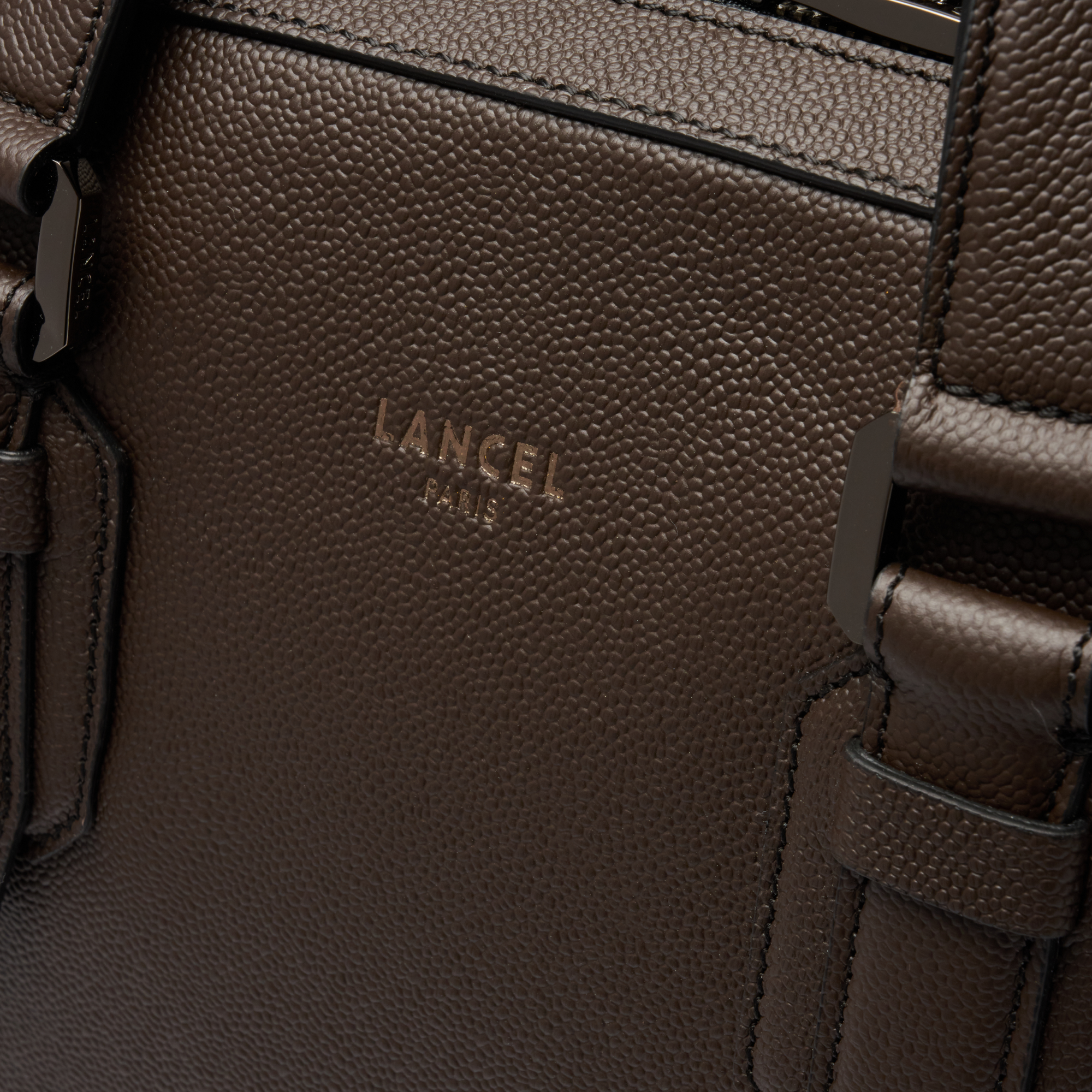 Porte-documents zippé 15"6 charlie de lancel en cuir LANCEL Gris