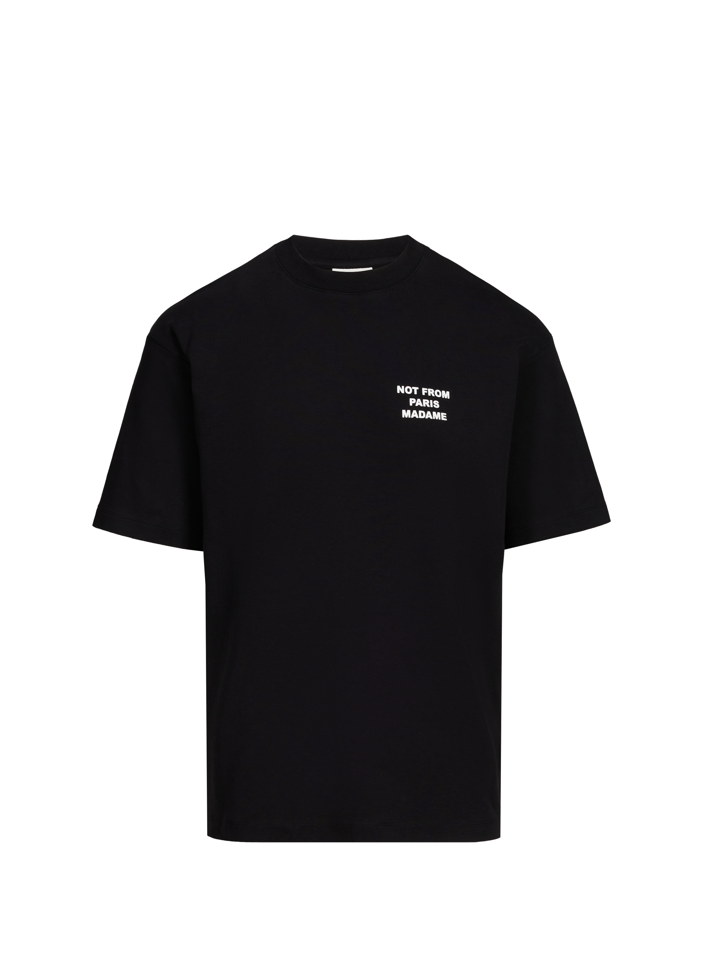 DROLE DE MONSIEUR Oversized cotton screen-printed T-shirt Black