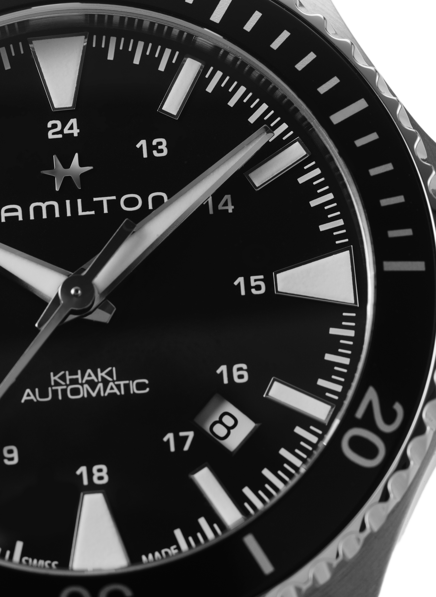 Montre automatique en acier inoxydable HAMILTON Noir