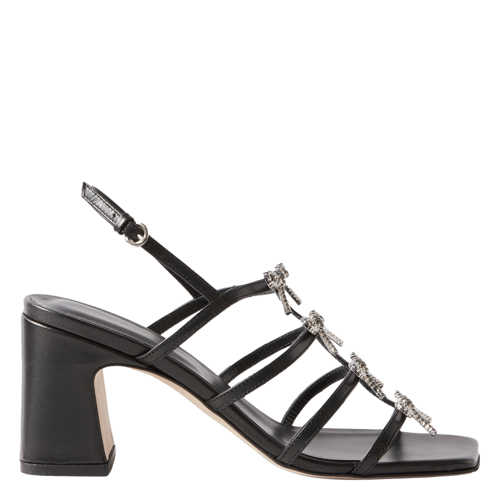 Sandales à talons en cuir CLAUDIE PIERLOT Noir