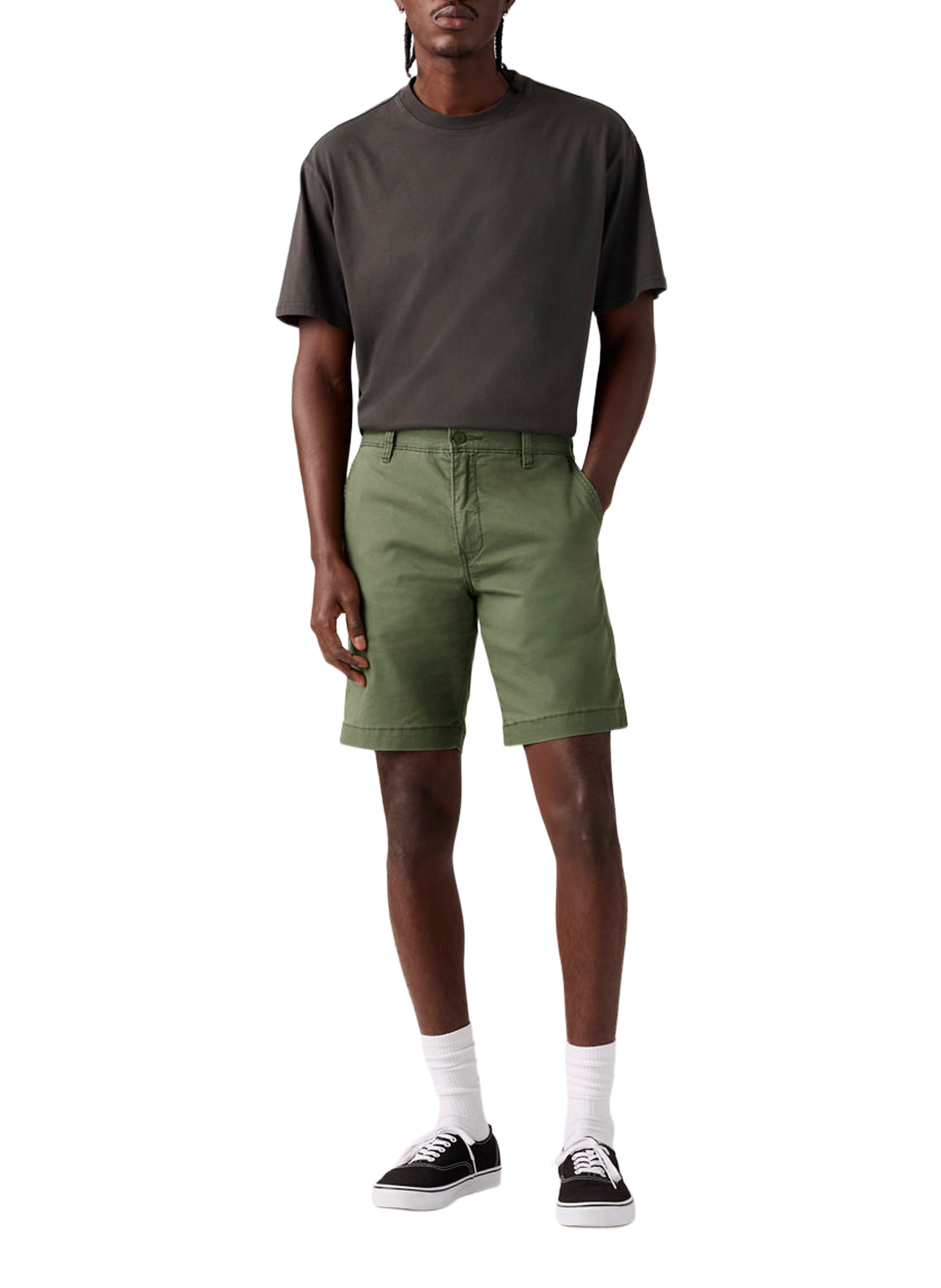 Short droit en coton mélangé LEVI'S Vert