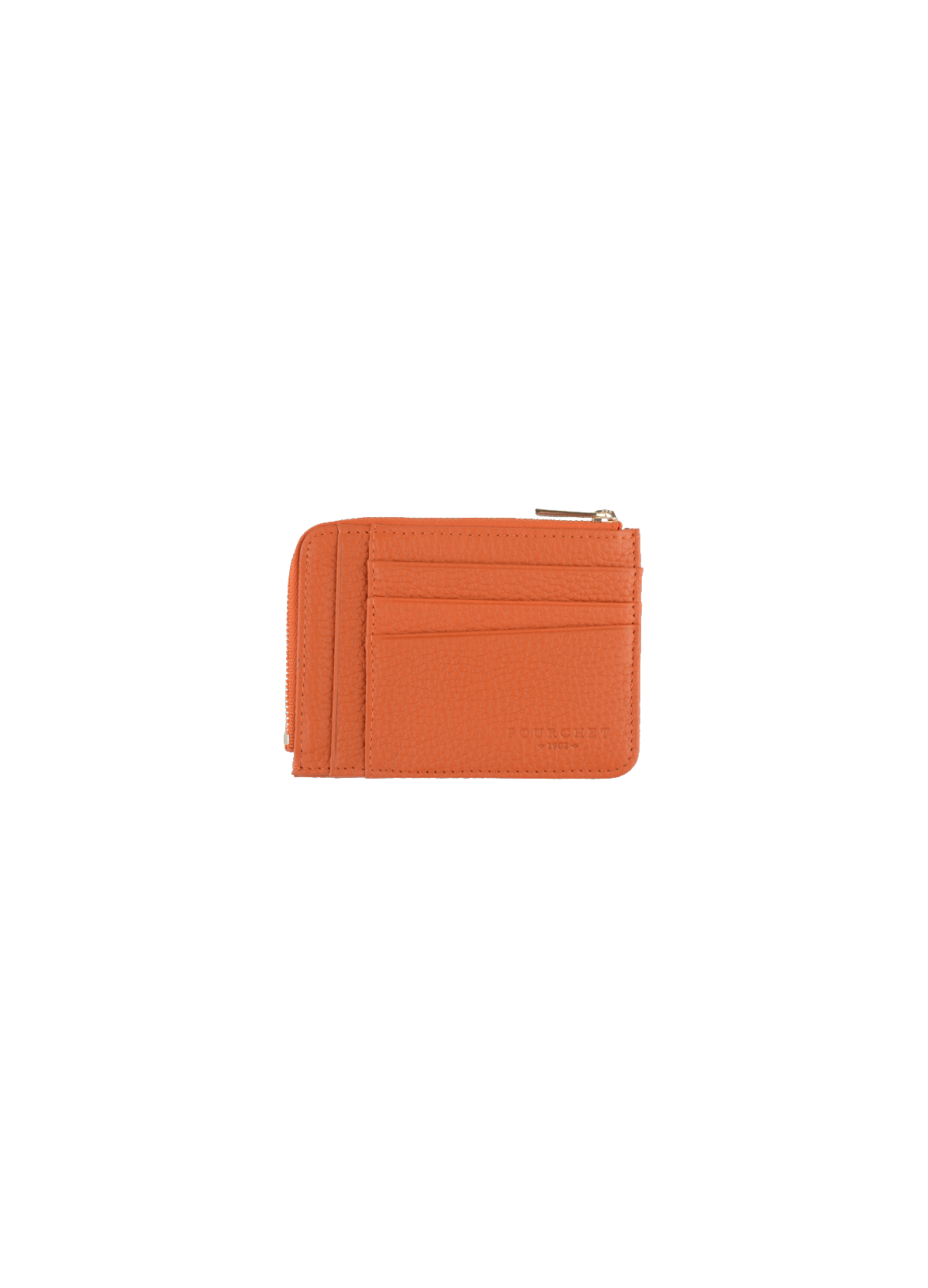Club | porte-monnaie & porte-cartes en cuir de vachette POURCHET Orange