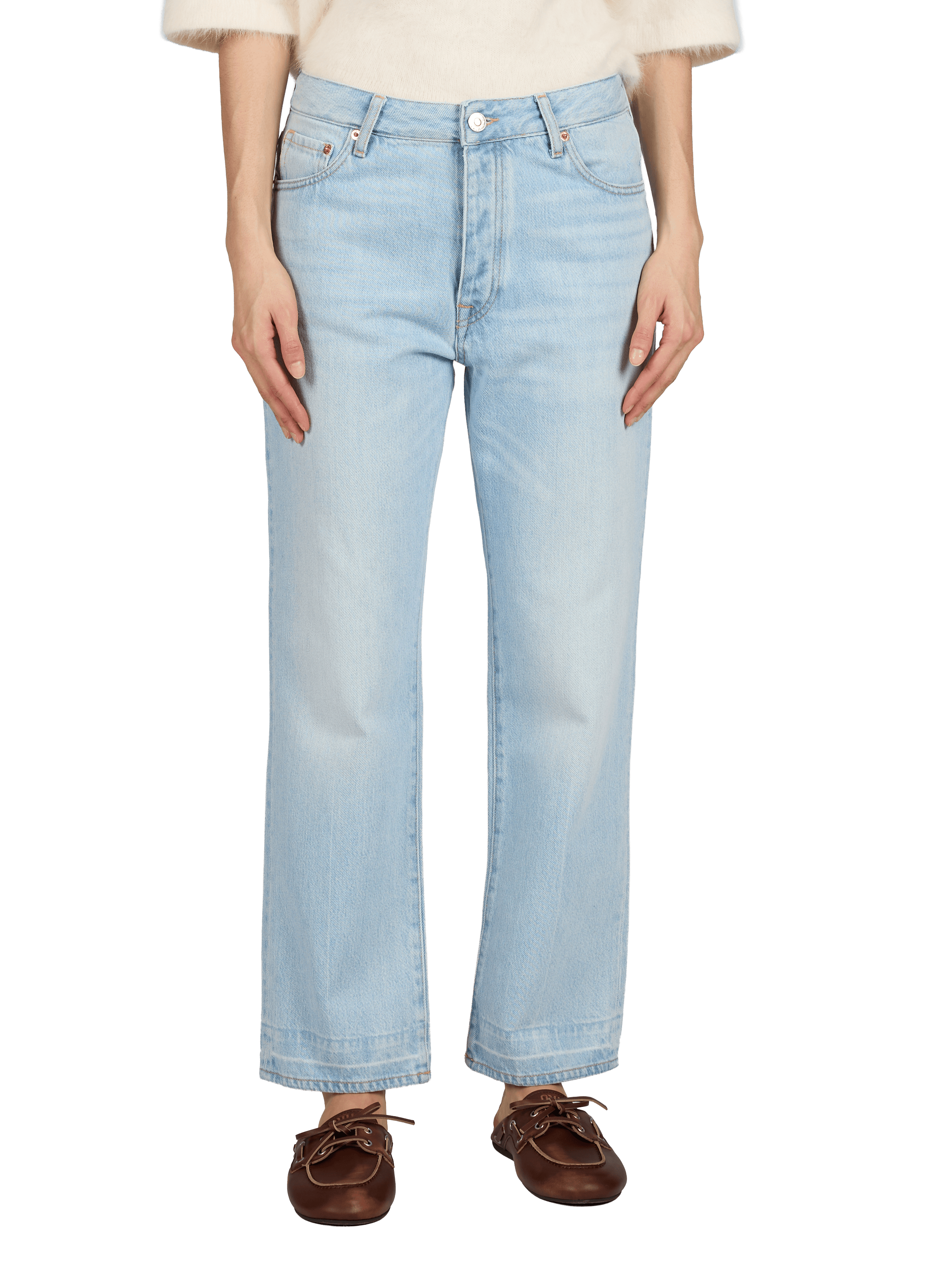 Jean Popeye droit en coton mélangé BELLEROSE Bleu