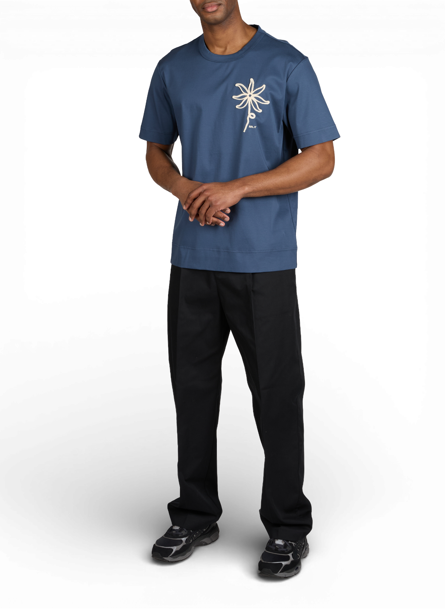 T-shirt Pedro en coton NN.07 Bleu