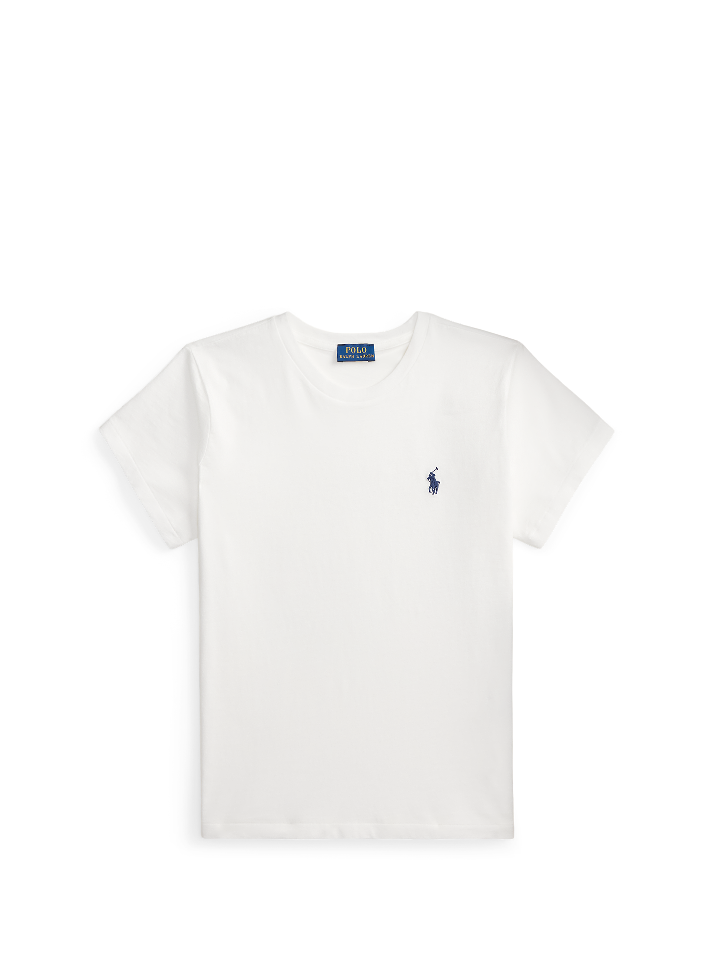 T-shirt brodé à manches courtes en coton POLO RALPH LAUREN Blanc