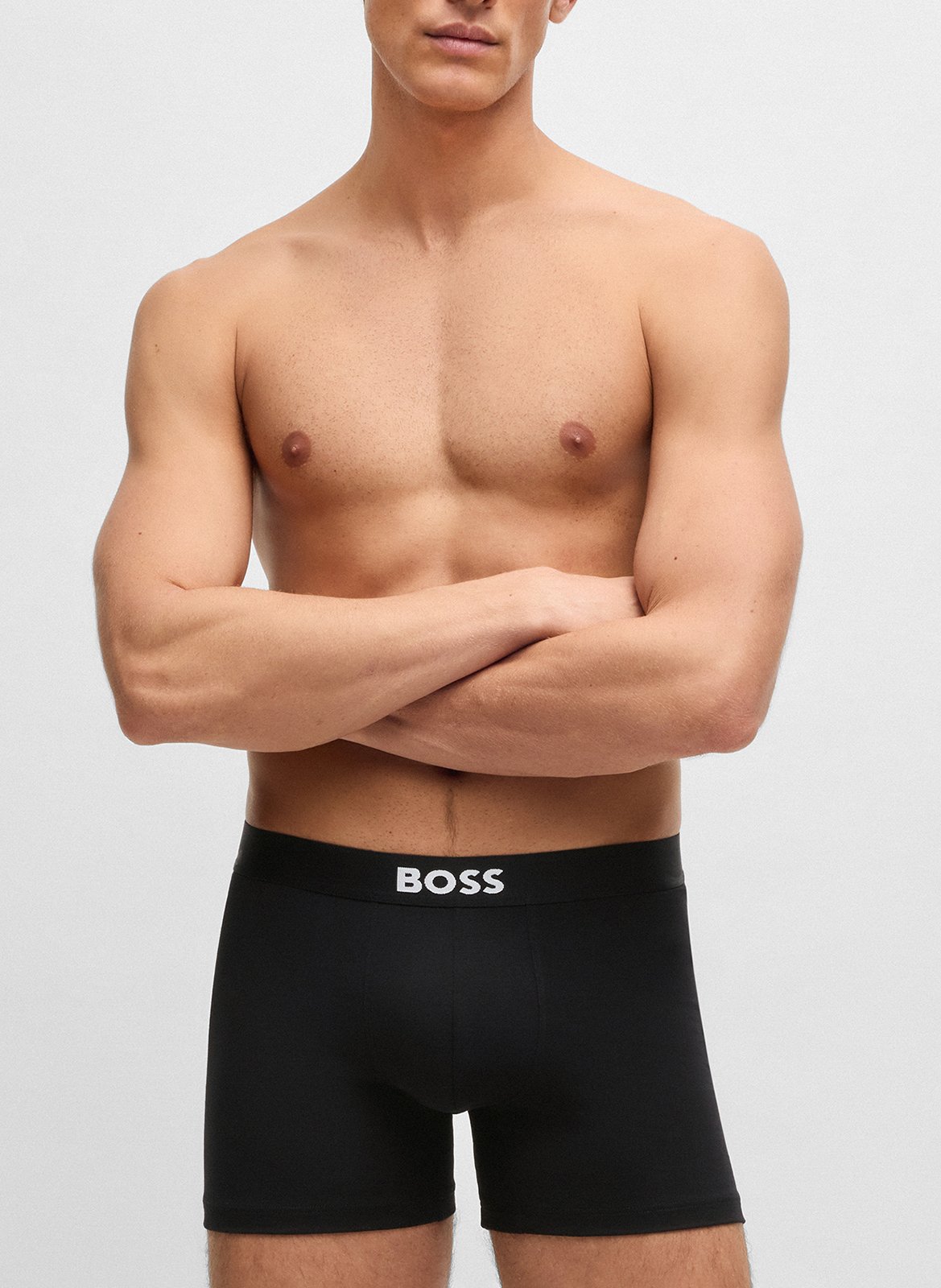 Lot de trois boxers en coton BOSS Noir