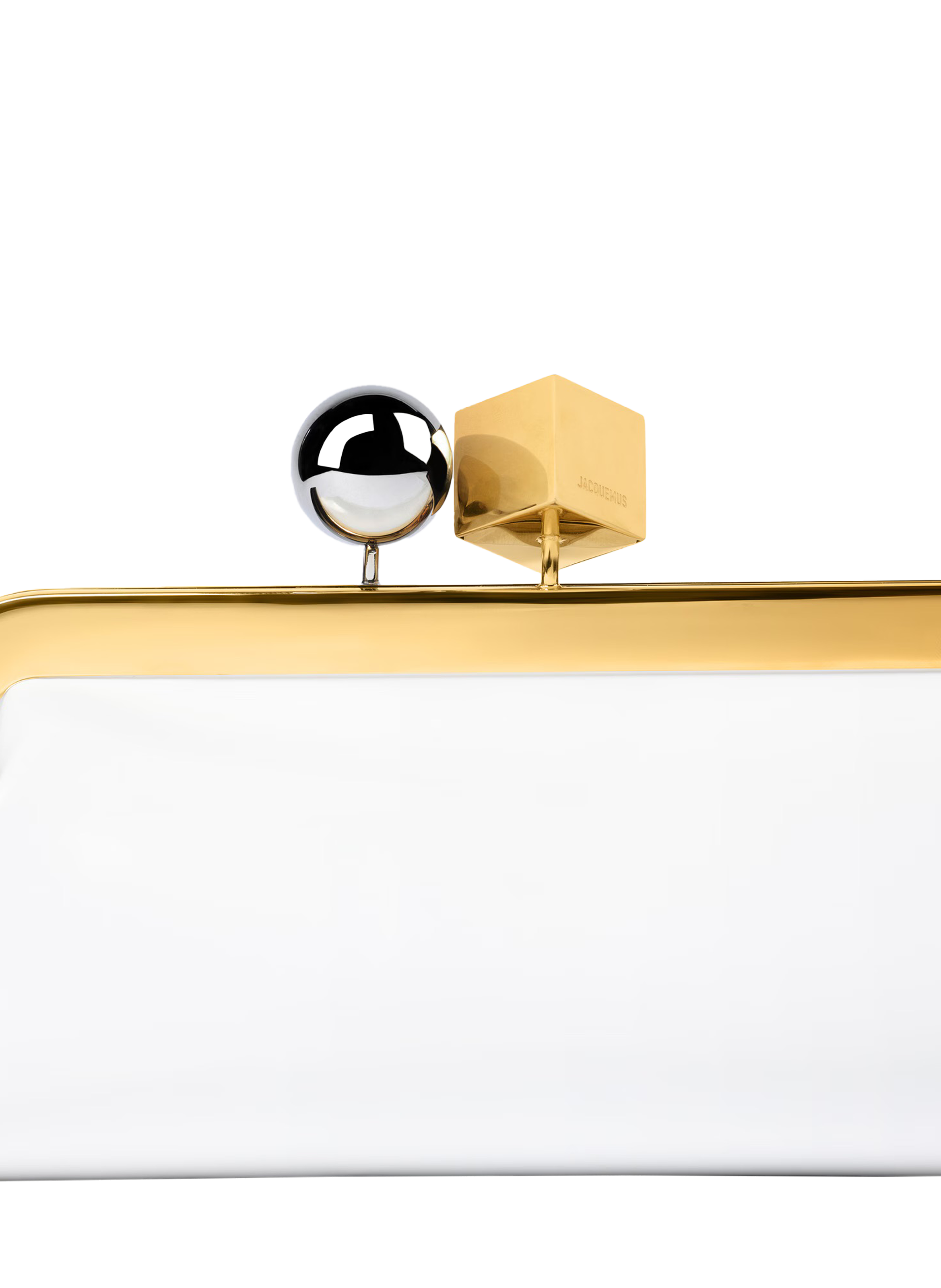 La Pochette Salon en cuir de veau JACQUEMUS Blanc