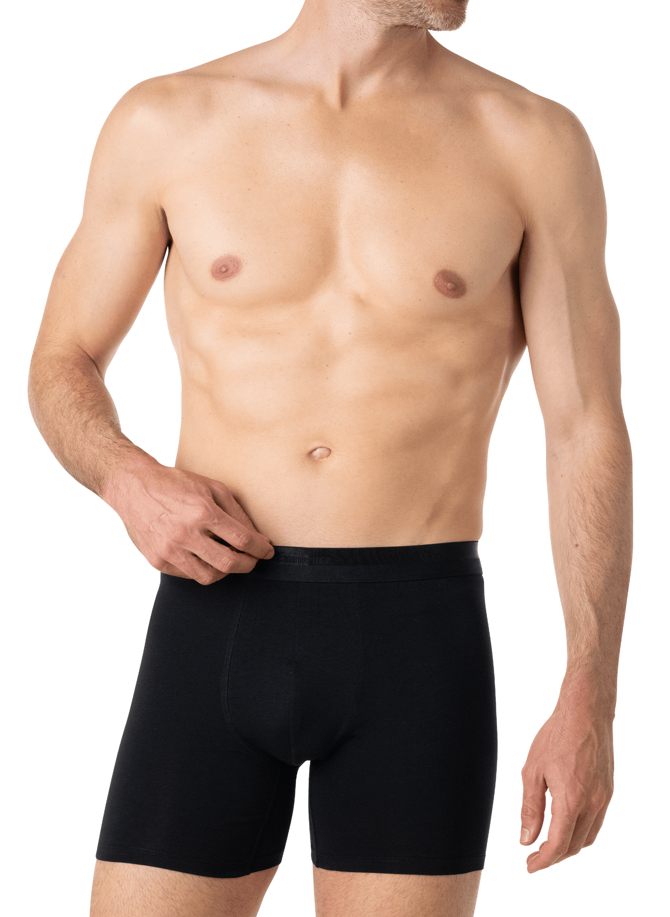 Lot de 3 boxers longs unis en coton mélangé EMINENCE Multicolore