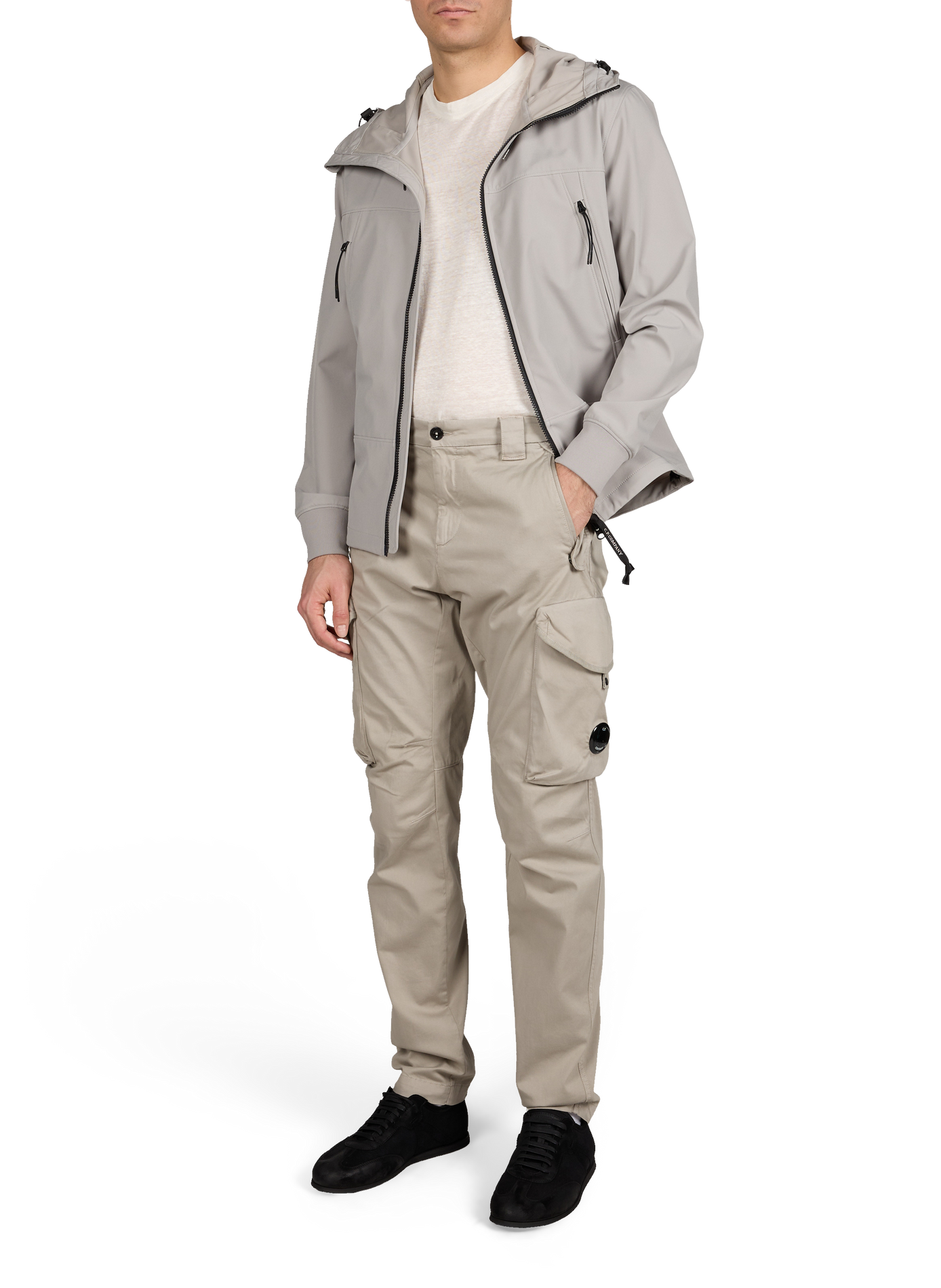 Cotton blend cargo pants CP COMPANY Beige