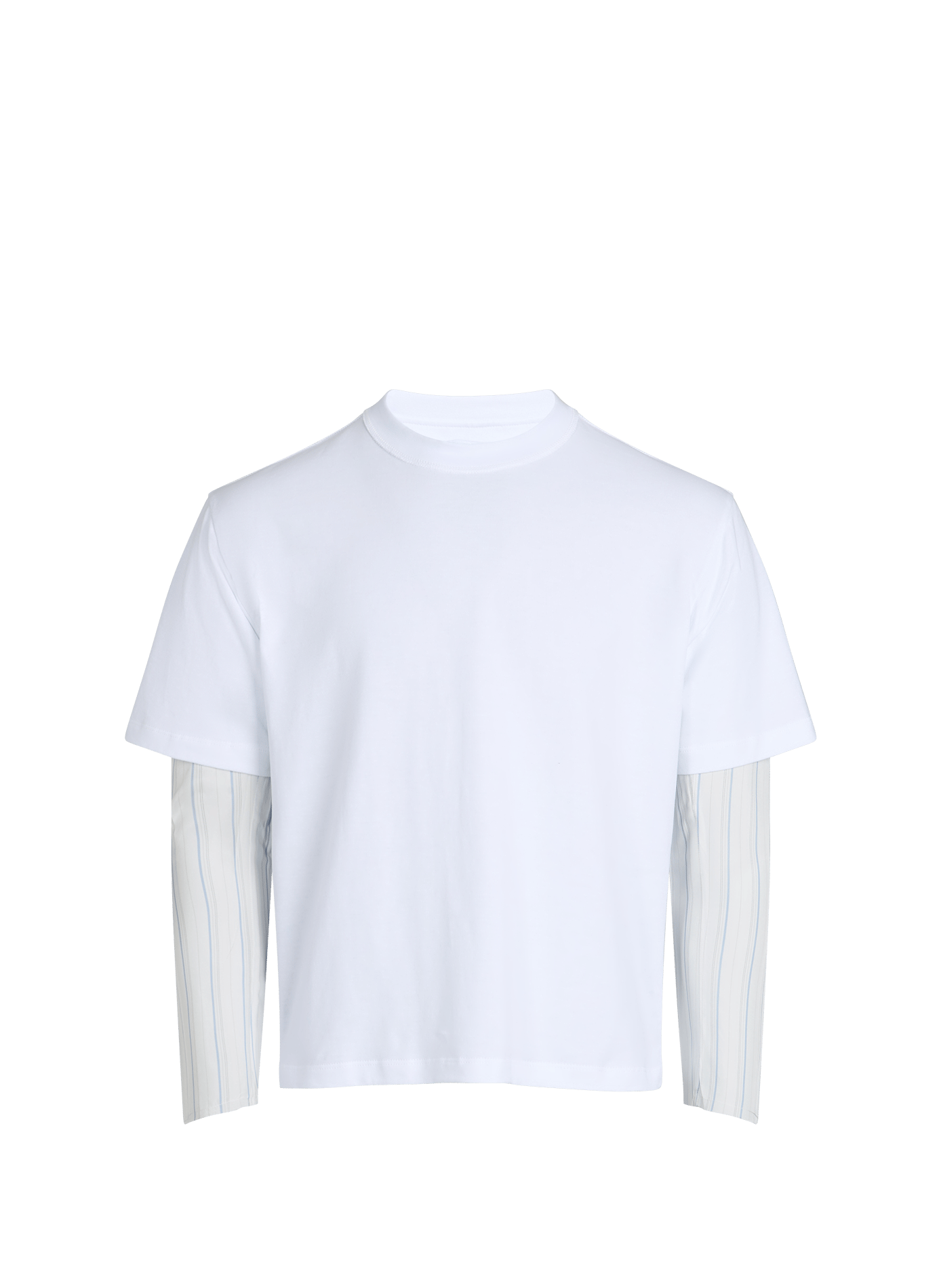 Straight T-shirt with shirt sleeves panel SONIA CARRASCO White