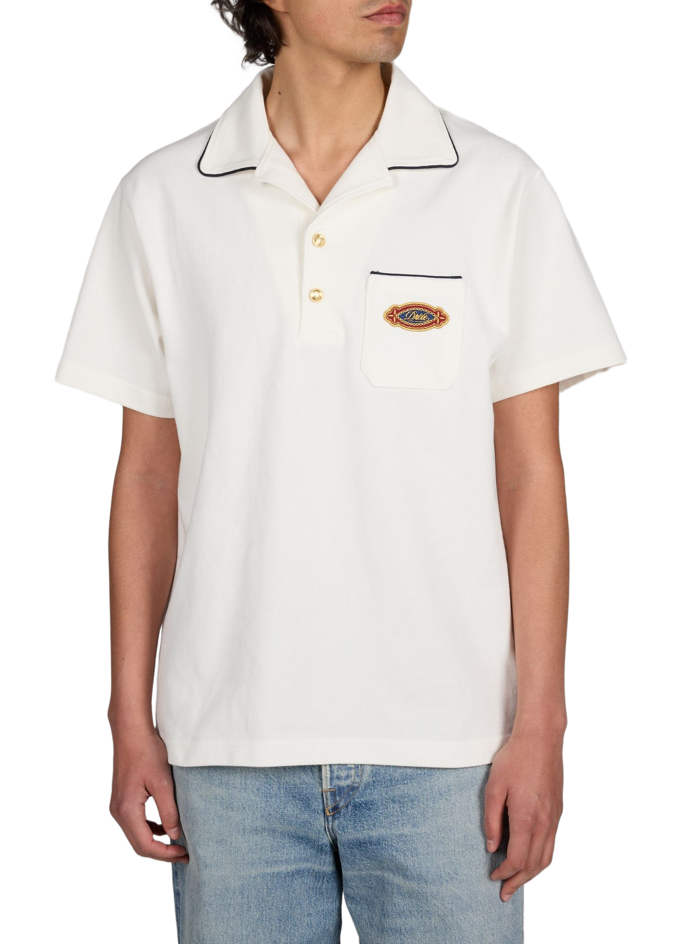 Short-sleeved cotton piqué polo DROLE DE MONSIEUR Beige