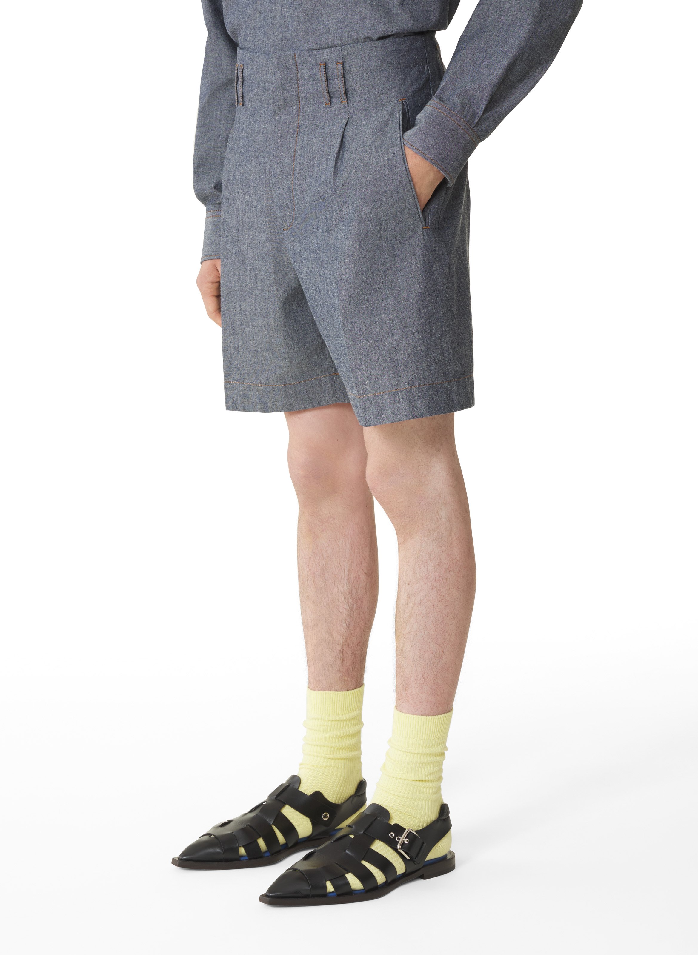 Short en chambray LANVIN Bleu