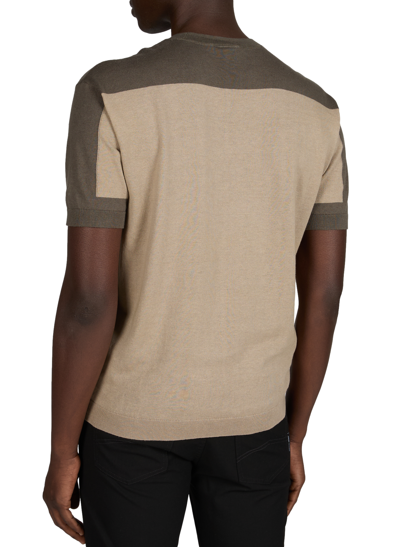 Short-sleeved linen and cotton sweater ARMANI EXCHANGE Multicolour