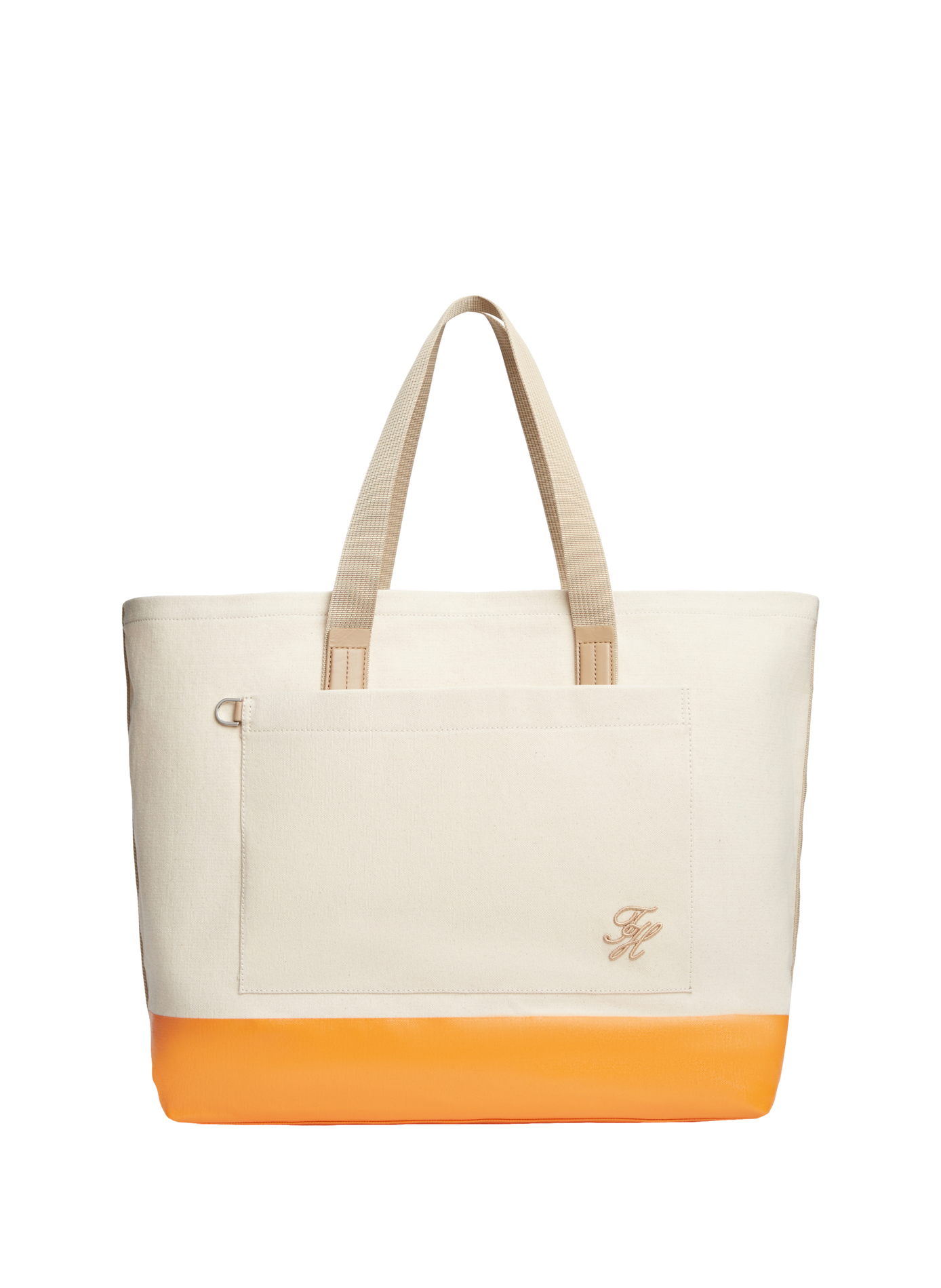 Borsa da spiaggia in tela di cotone TOMMY HILFIGER Beige