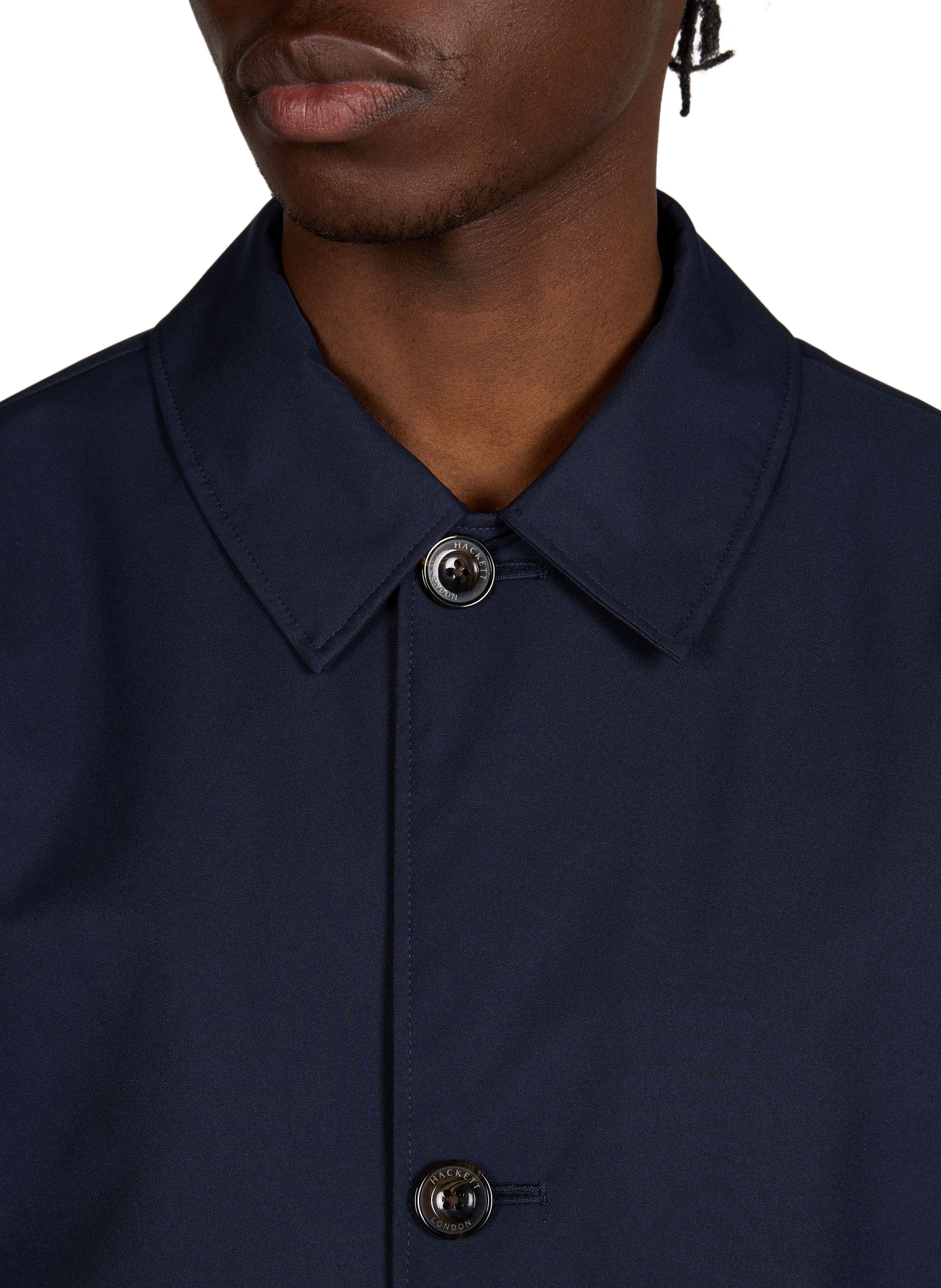 Mid-length coat with classic collar HACKETT Blue