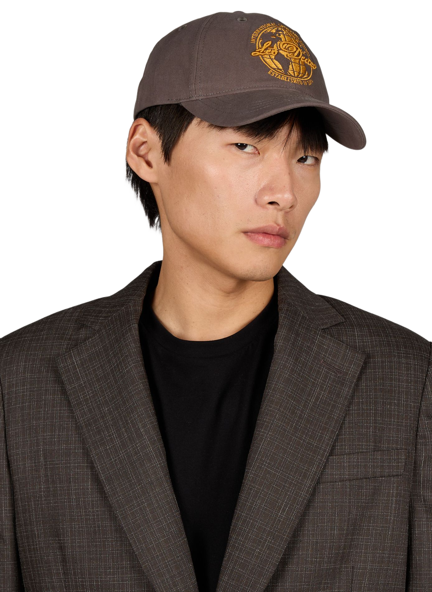 Cotton baseball cap with embroidered logo  LES DEUX Grey