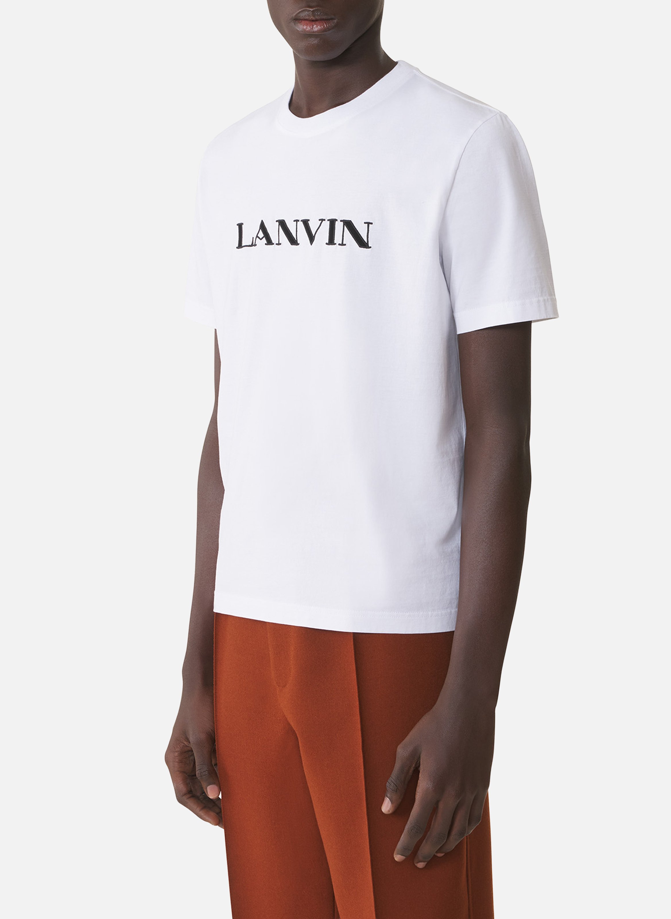 T-shirt brodé lanvin en coton LANVIN Blanc