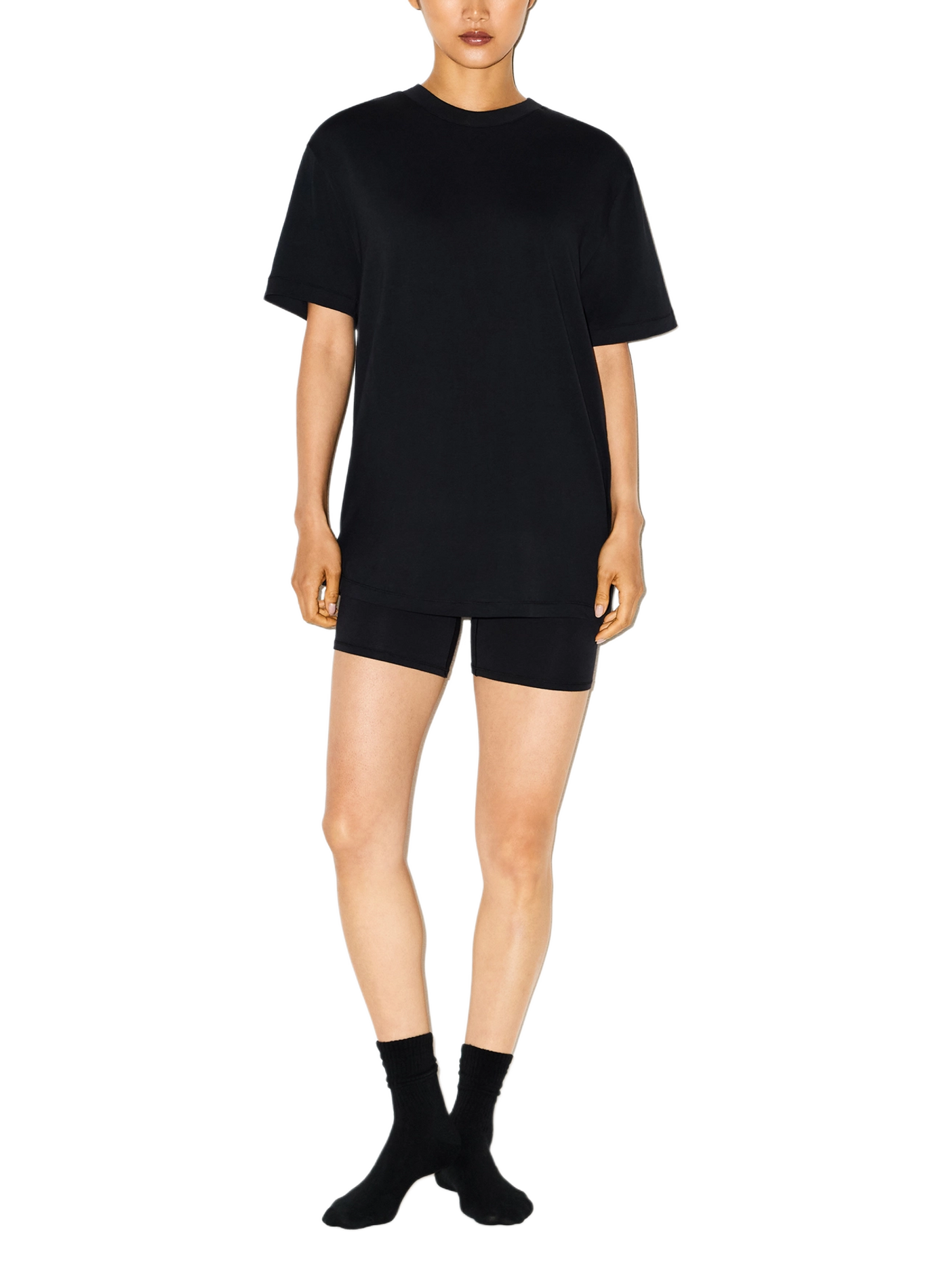 Cotton blend T-shirt Black