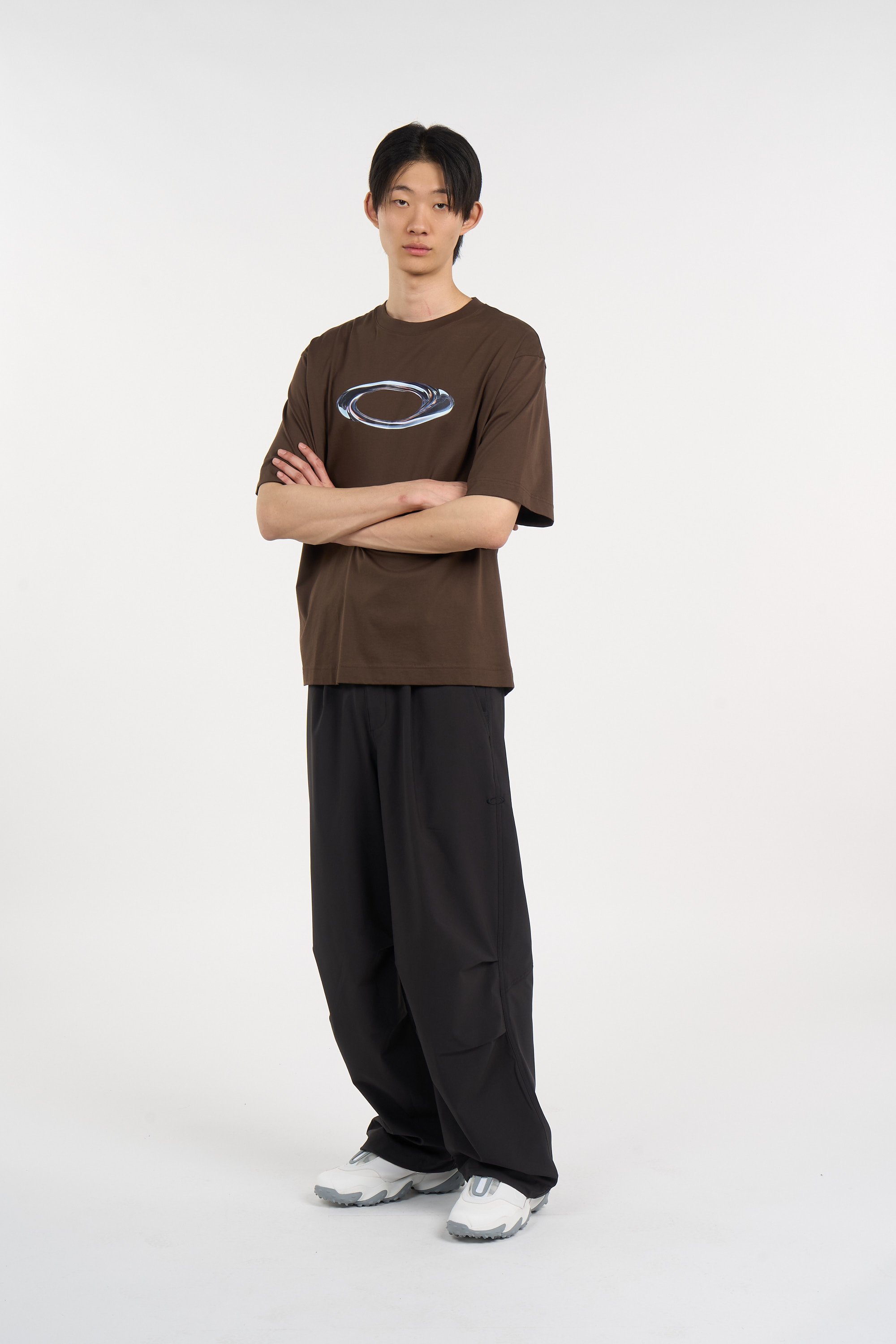 T-shirt liquid heritage ellipse ss tee OAKLEY Marron