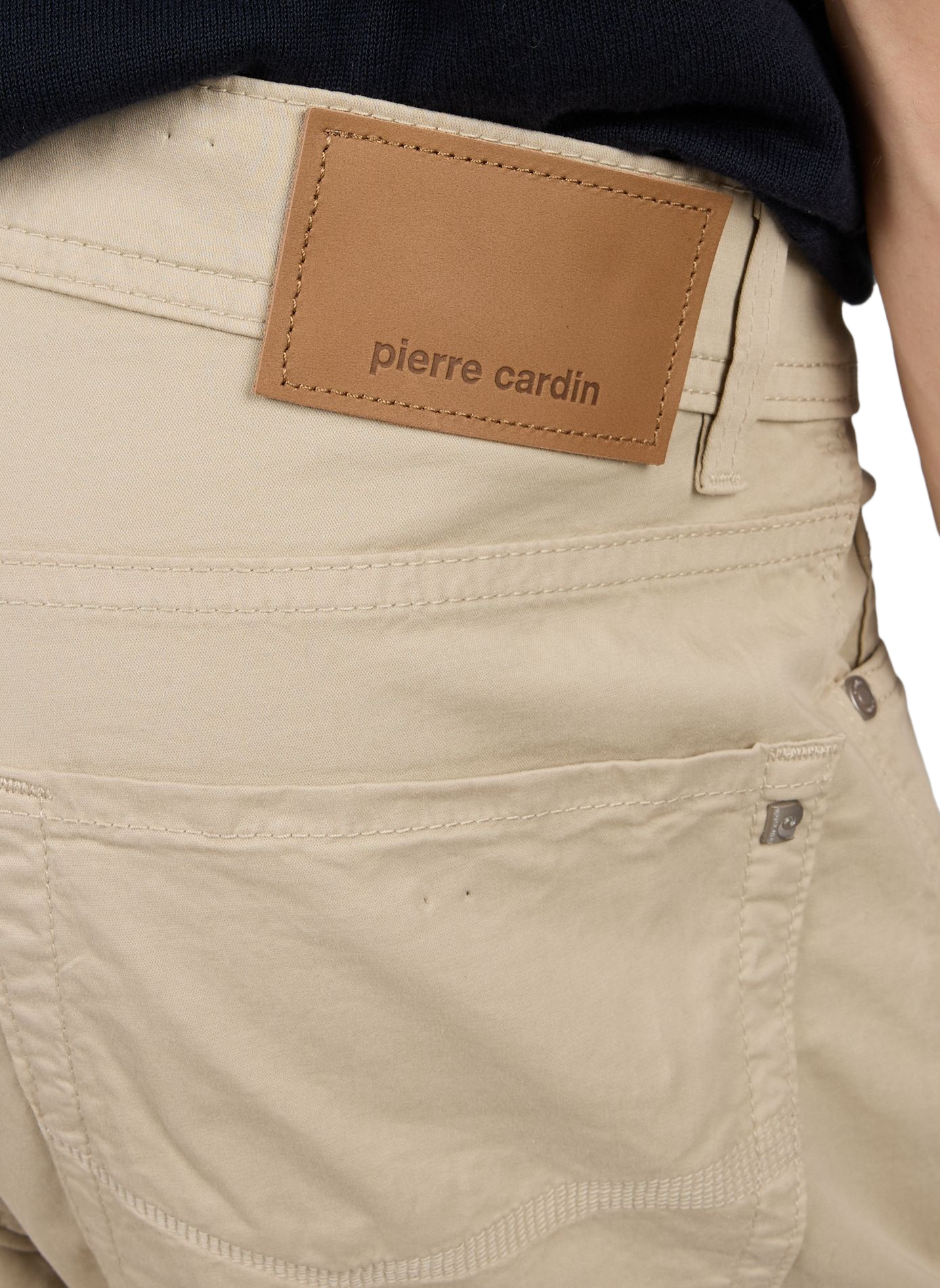 Solid color mixed cotton pants PIERRE CARDIN Beige