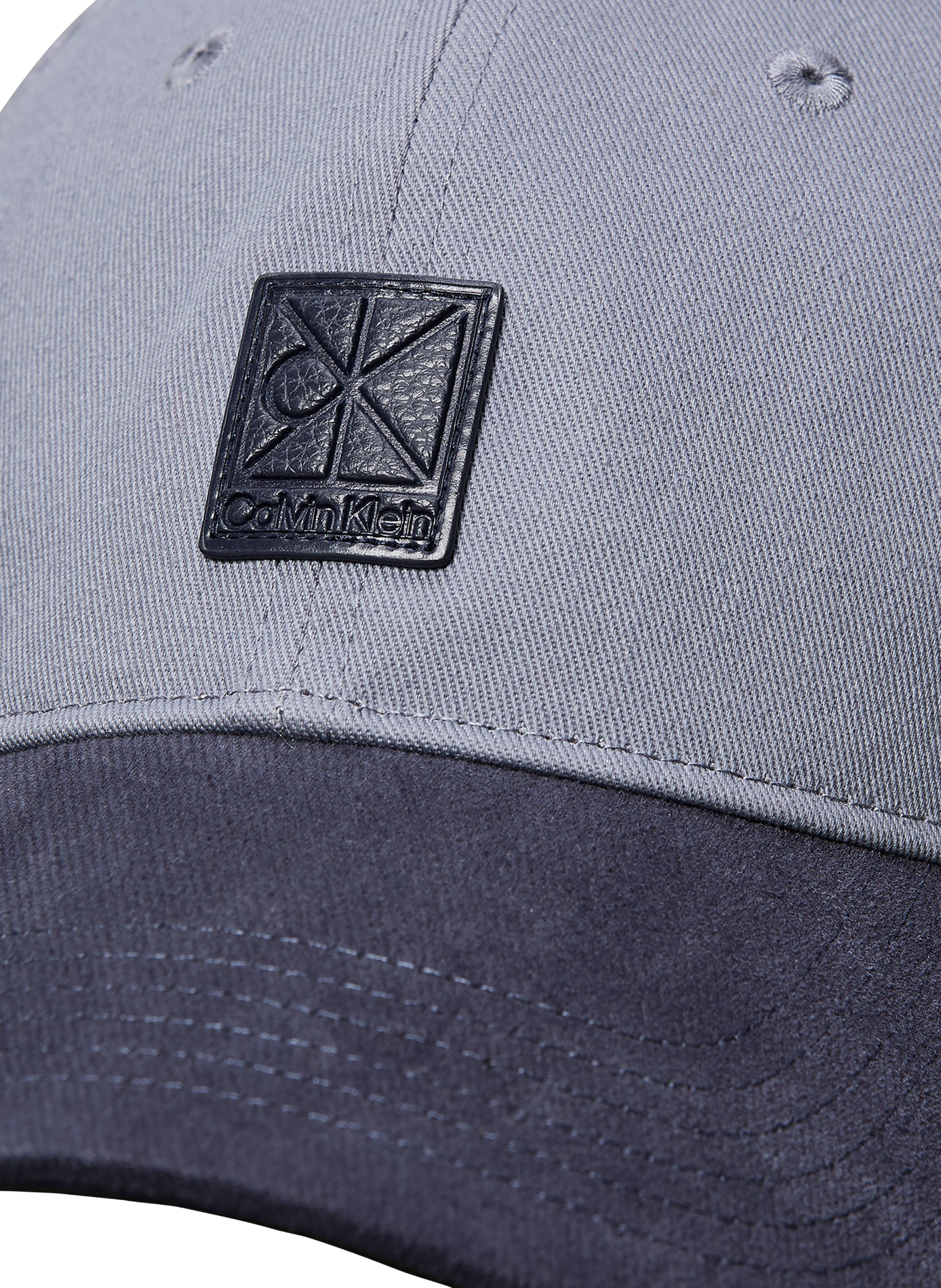 Adjustable cotton cap with logo patch CALVIN KLEIN Grey