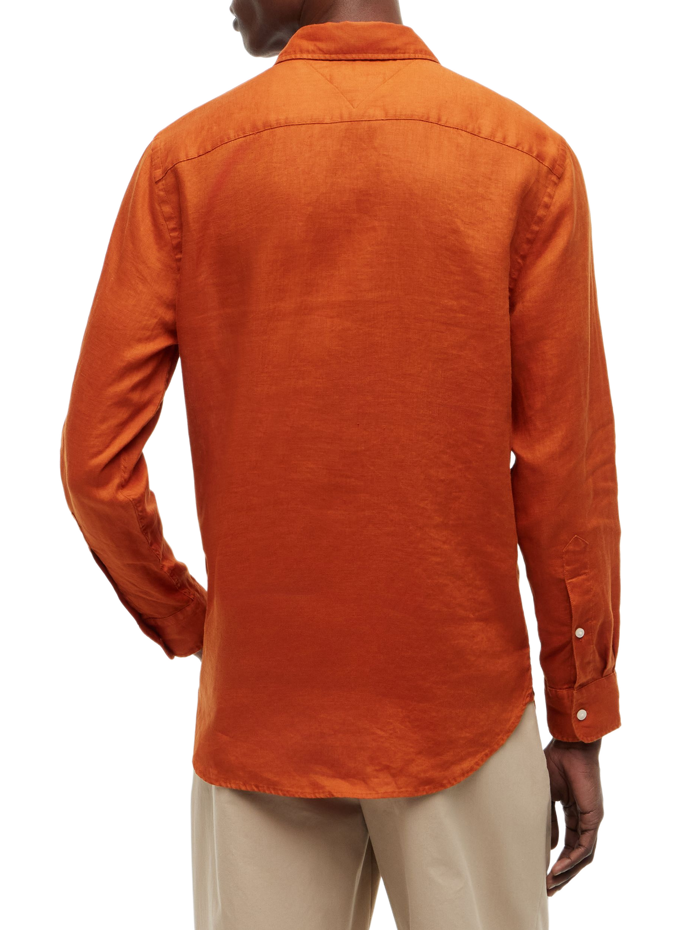 Regular linen shirt TOMMY HILFIGER Brown