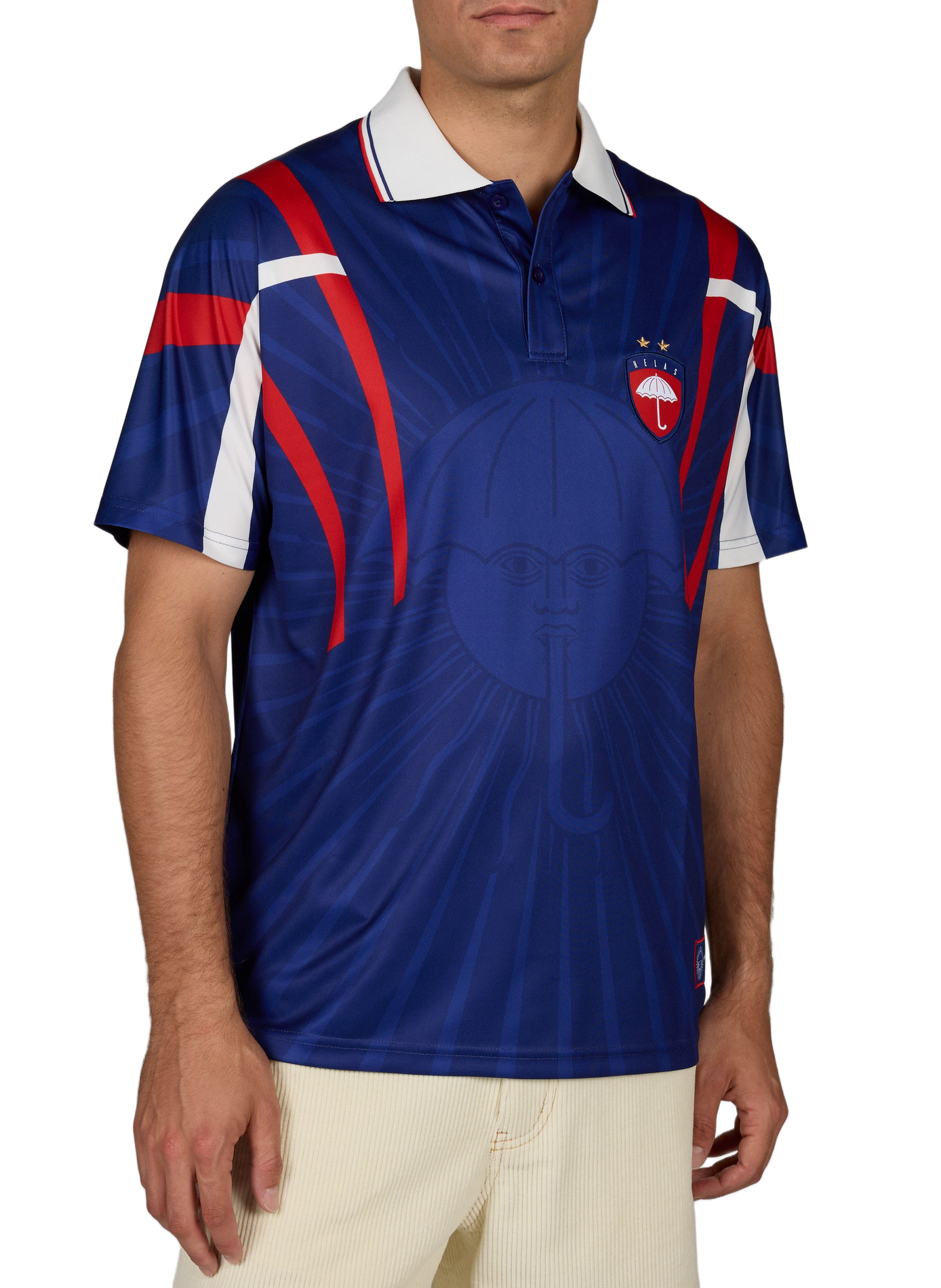 Football polo collar t-shirt HELAS CAPS Blue