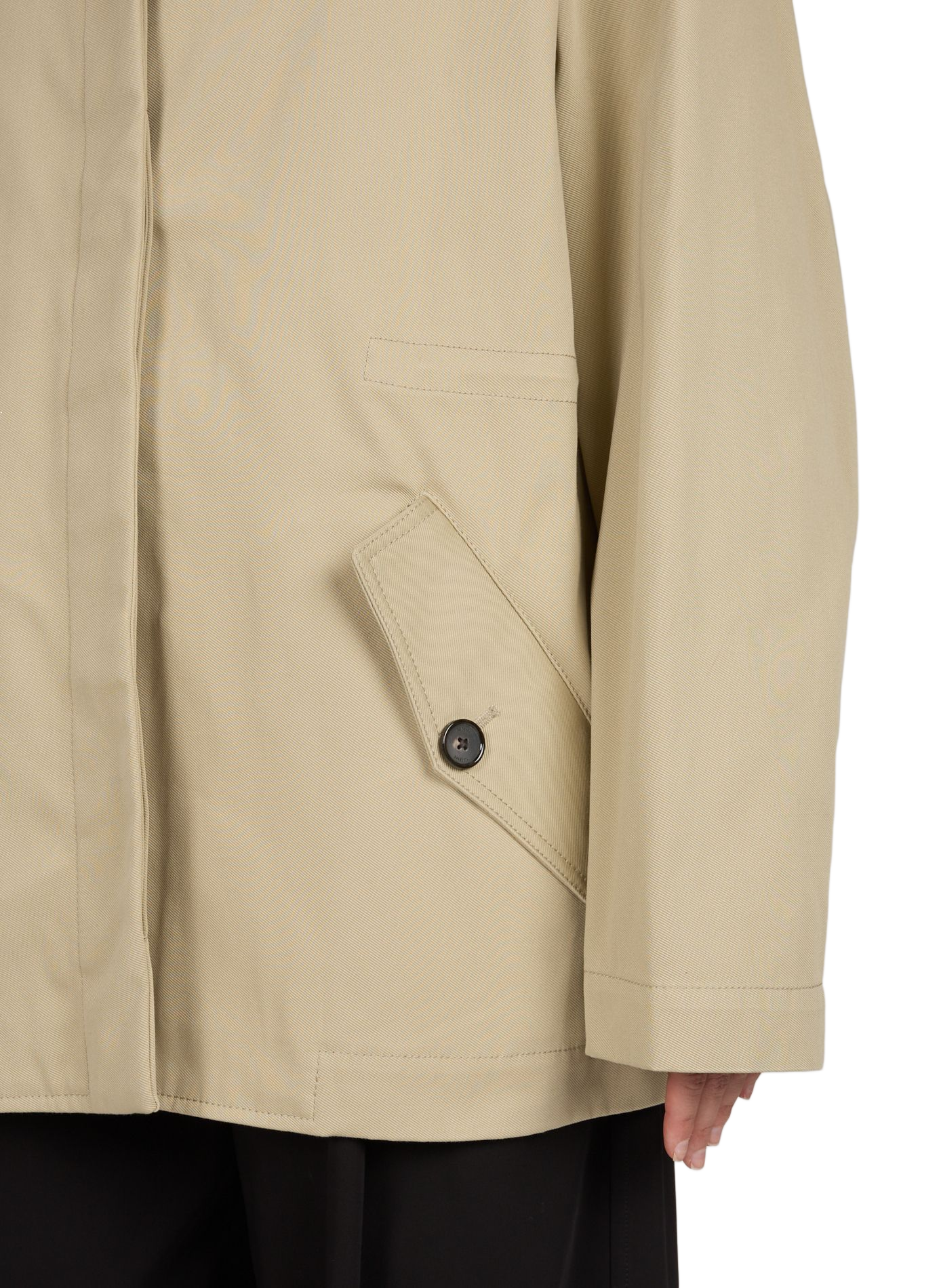 Jacke mit Rundhalsausschnitt aus Bio-Baumwollsatin TOTEME Beige