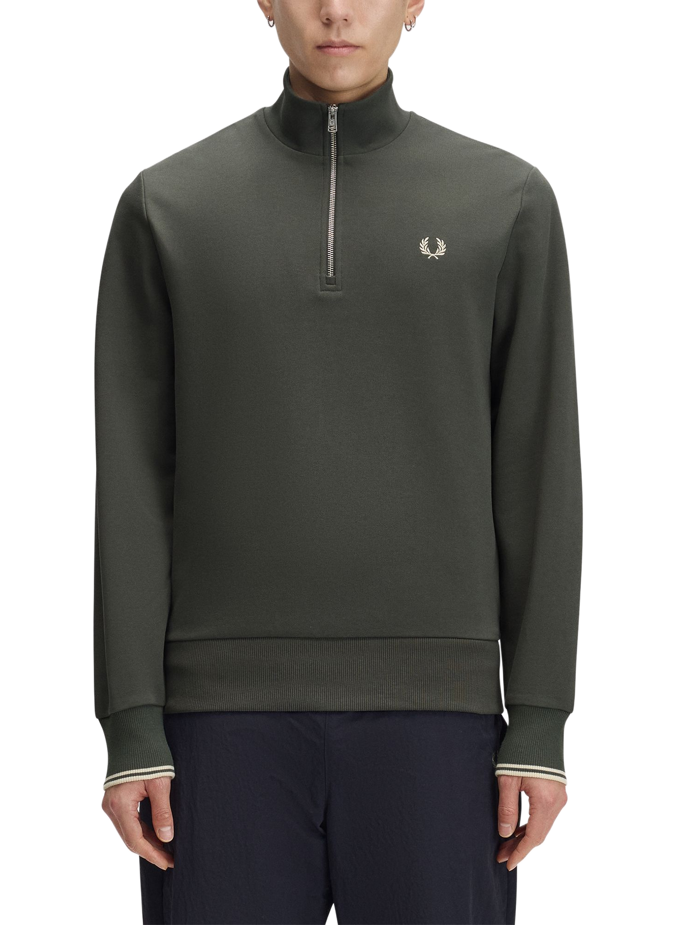Baumwoll-Sweatshirt FRED PERRY Grun