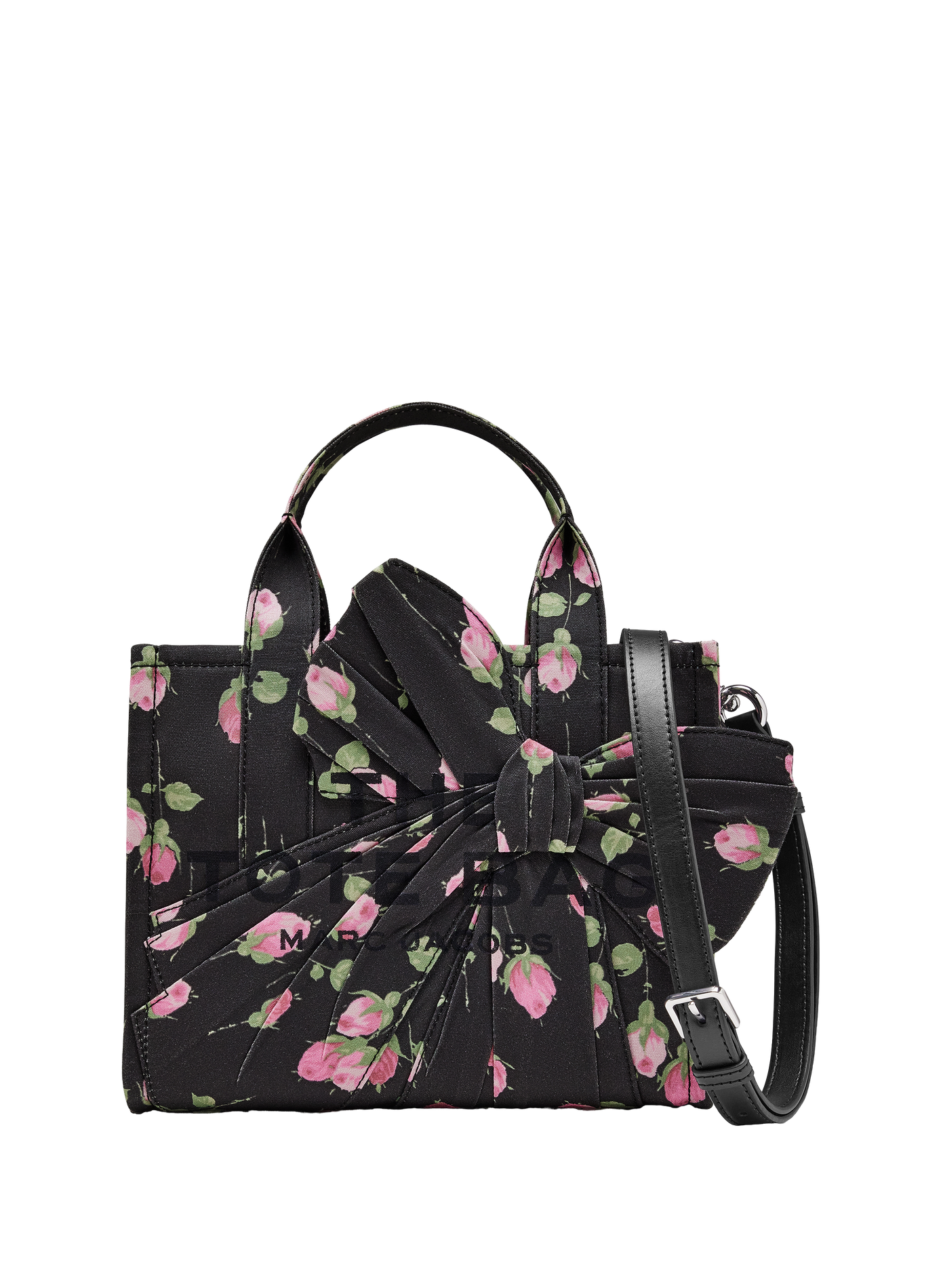Bolso tote pequeño estampado de algodón MARC JACOBS Negro
