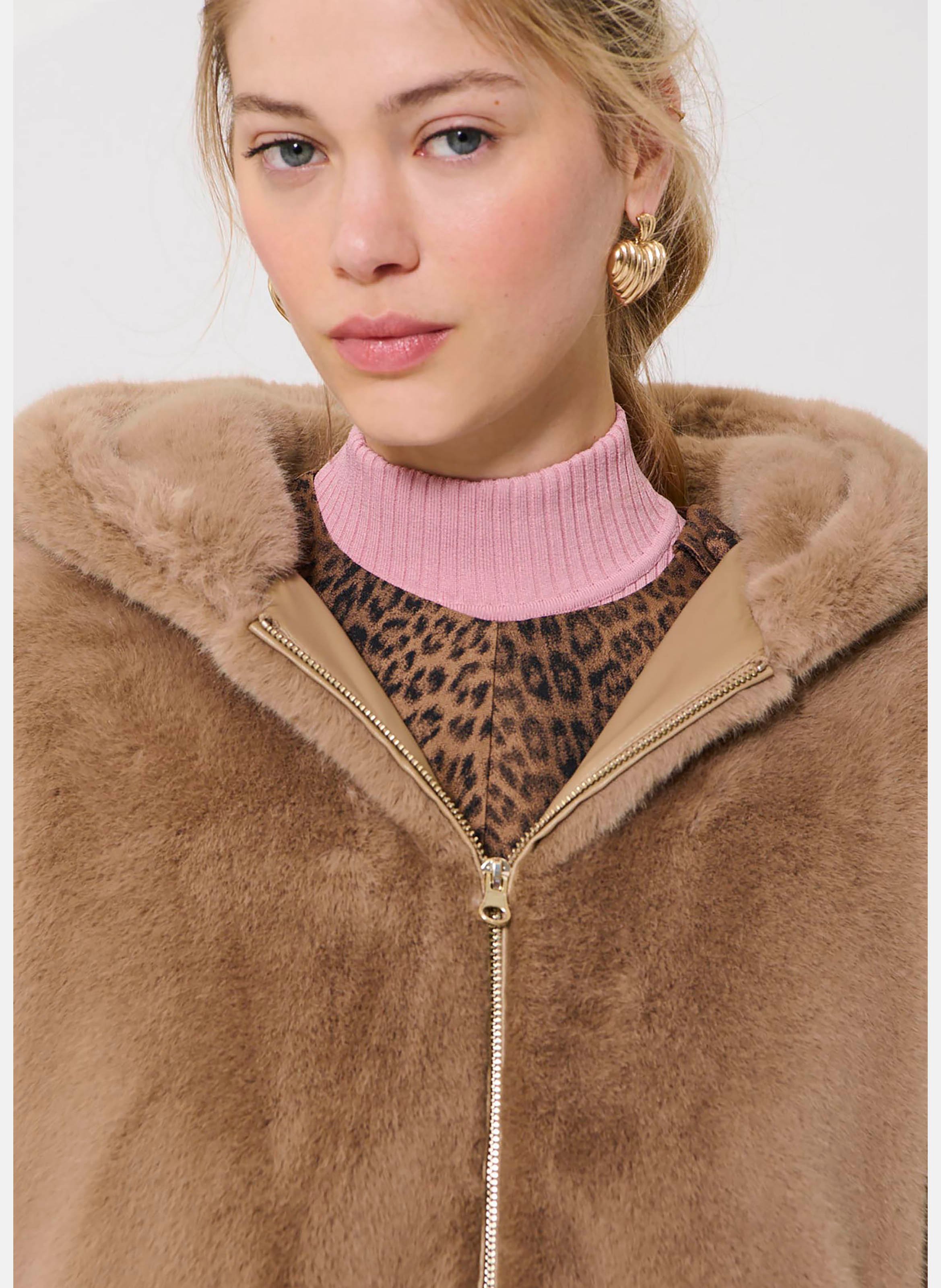 Manteau fausse fourrure margaret TARA JARMON Marron
